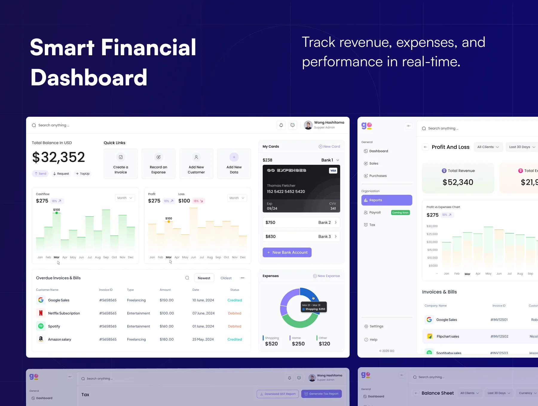 Go Expenses — Finance & Expense Management Dashboard UI Kit (SaaS, Fintech, Admin Panel) 3