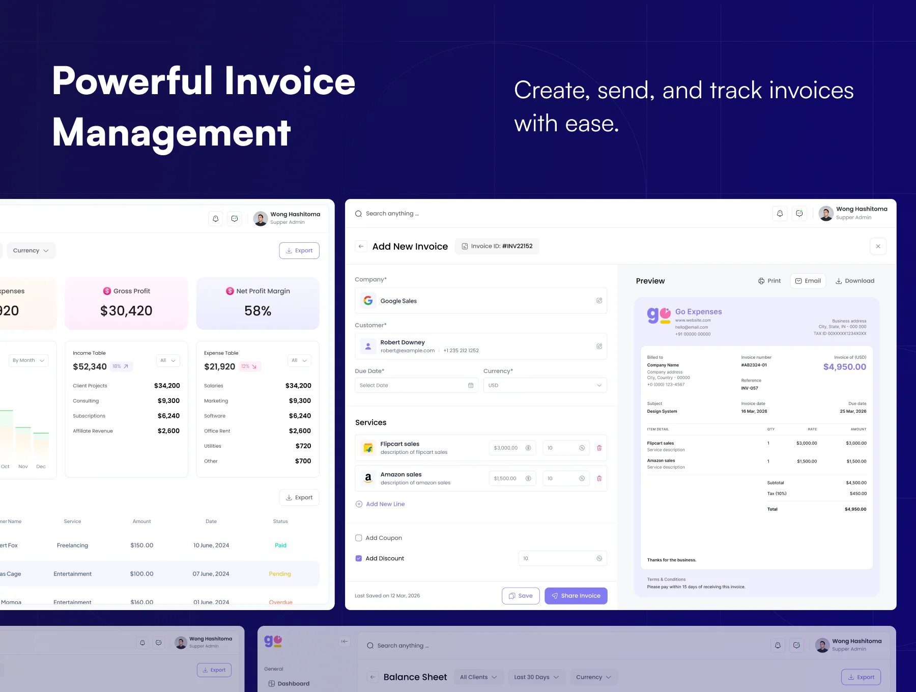 Go Expenses — Finance & Expense Management Dashboard UI Kit (SaaS, Fintech, Admin Panel) 4