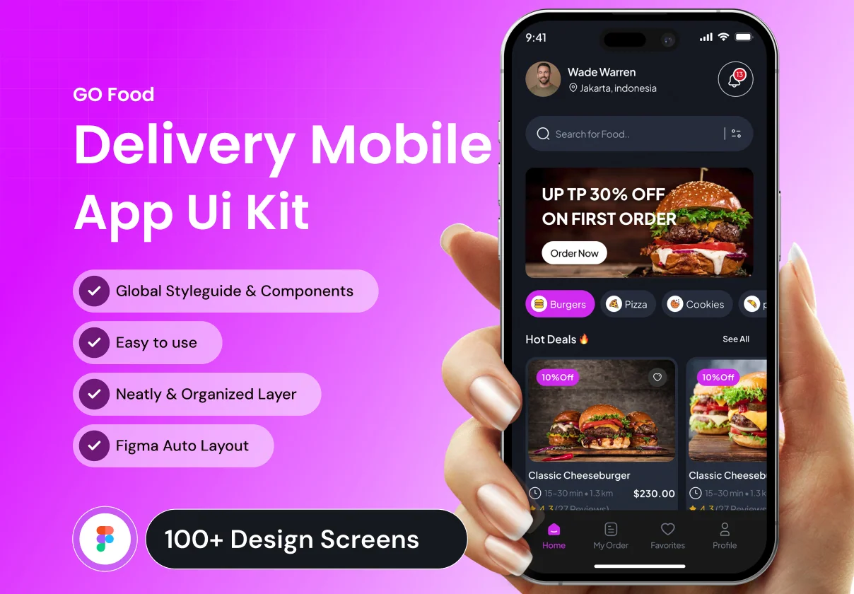 GO Food Delivery Mobile App UI Kit