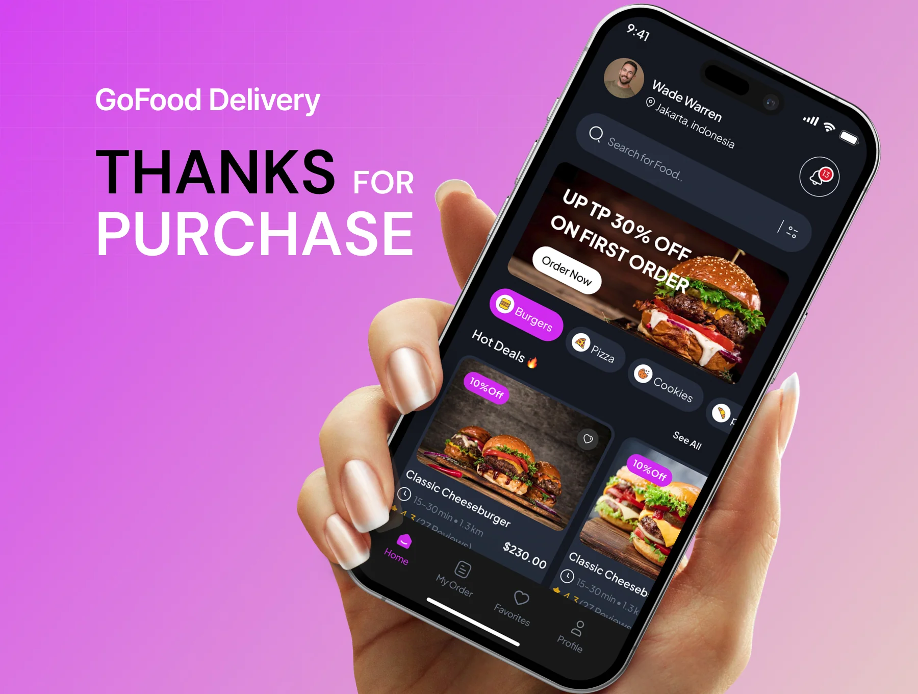GO Food Delivery Mobile App UI Kit 6