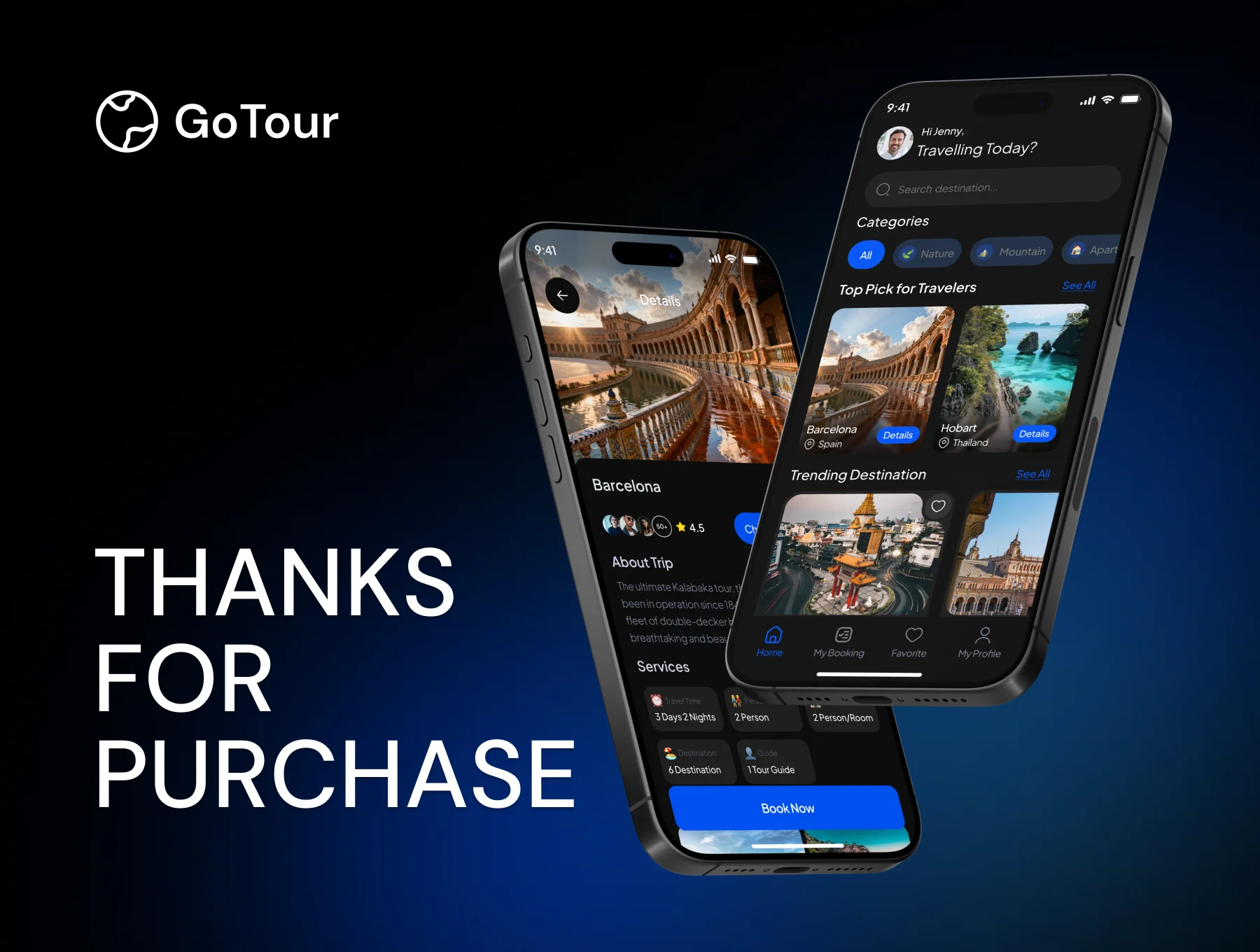 Go tour Travel Booking Mobile App Kit 6