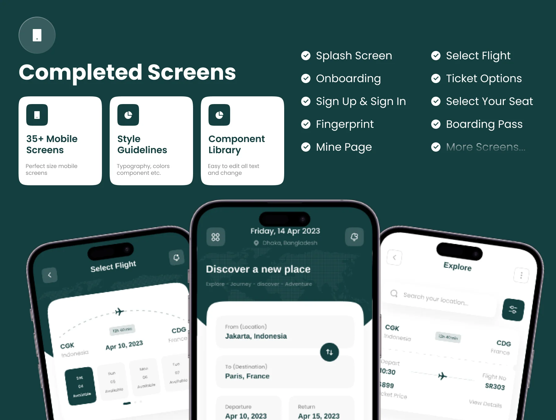 Goair - Ticket Booking App UI Kit 2