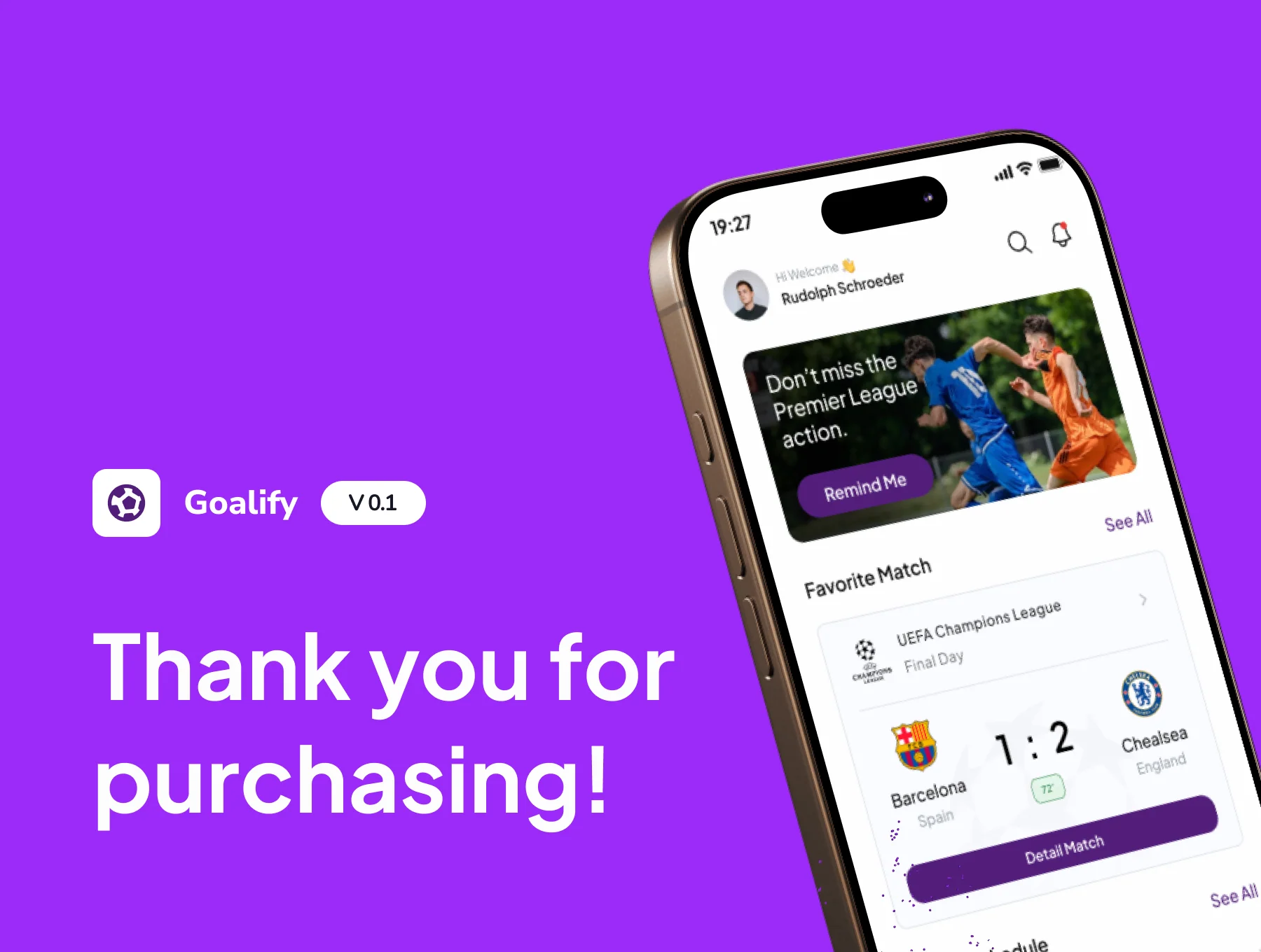 Goalify - Live Score Mobile App UI Kit 6
