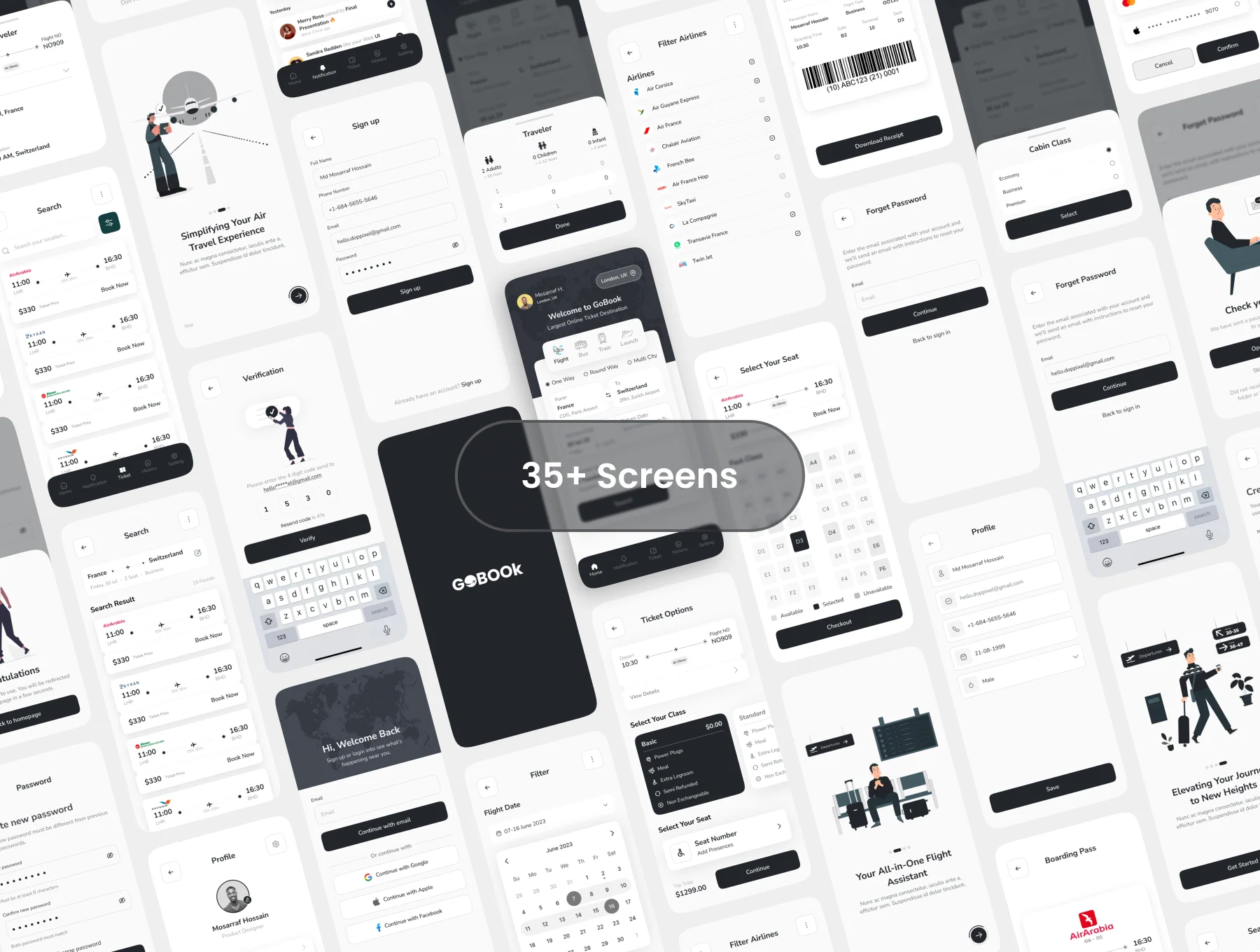 GoBook –Flight Booking UI Kit 2