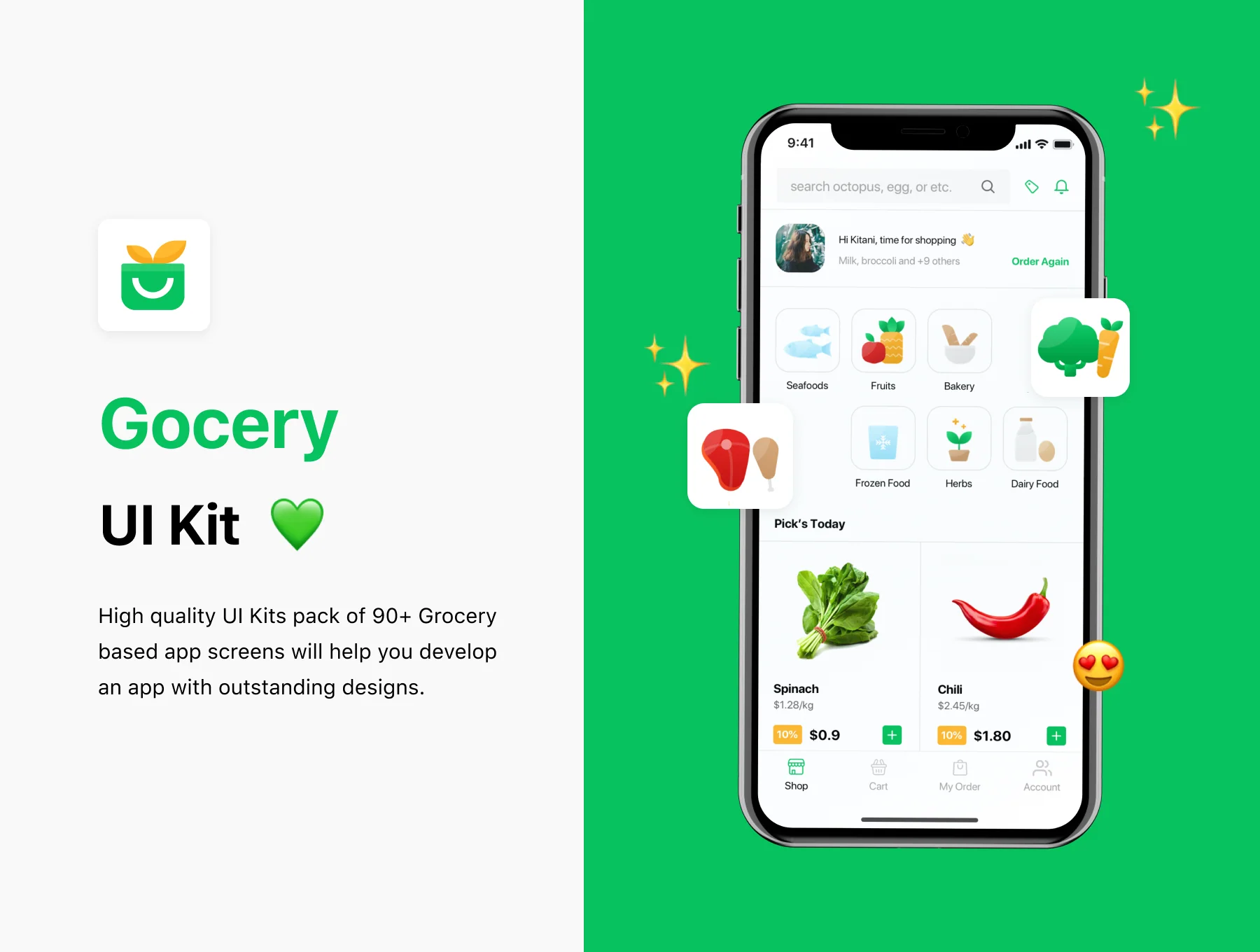 Gocery - Grocery App UI Kit