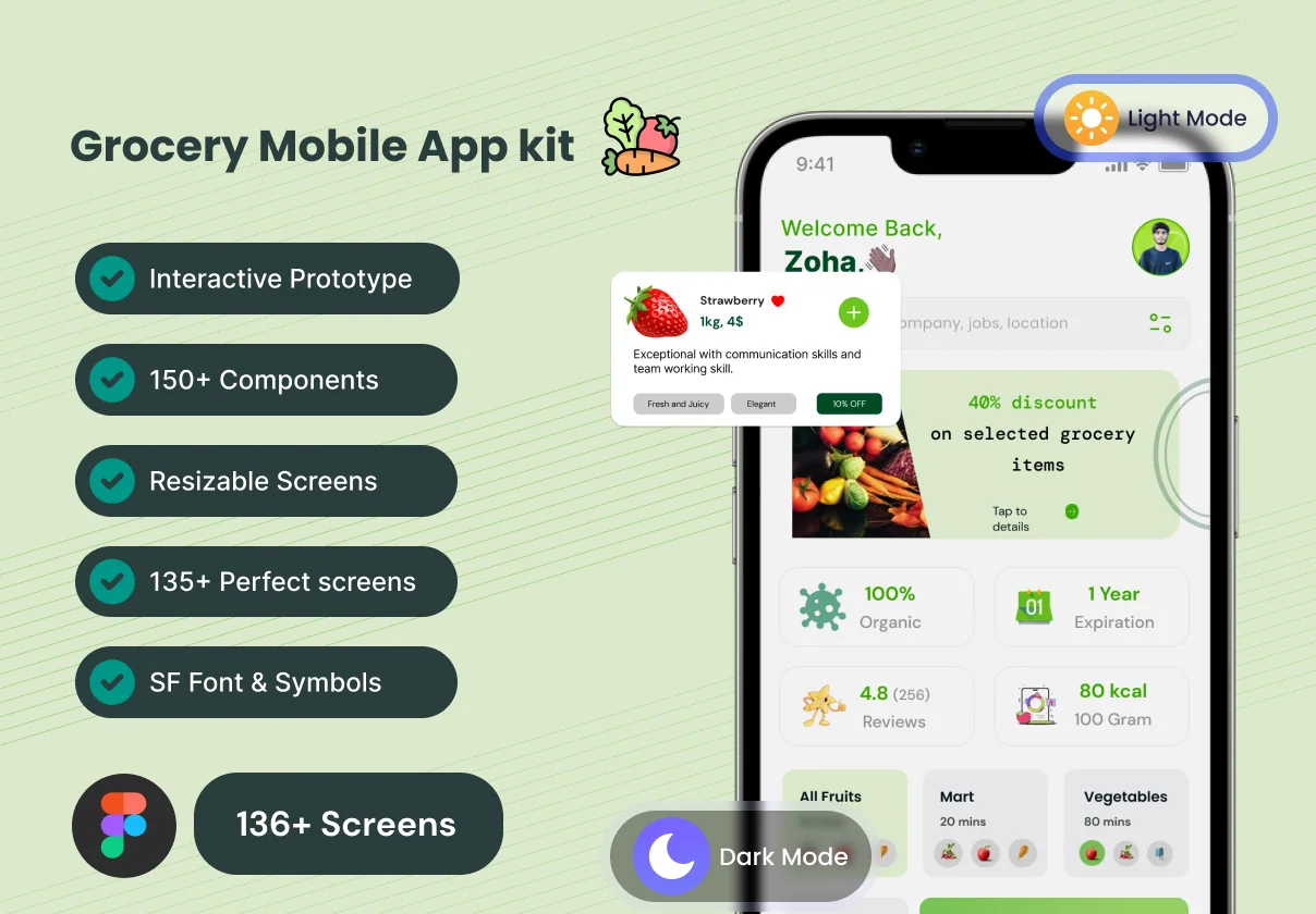 Gocery - Grocery Mobile App UI Kit
