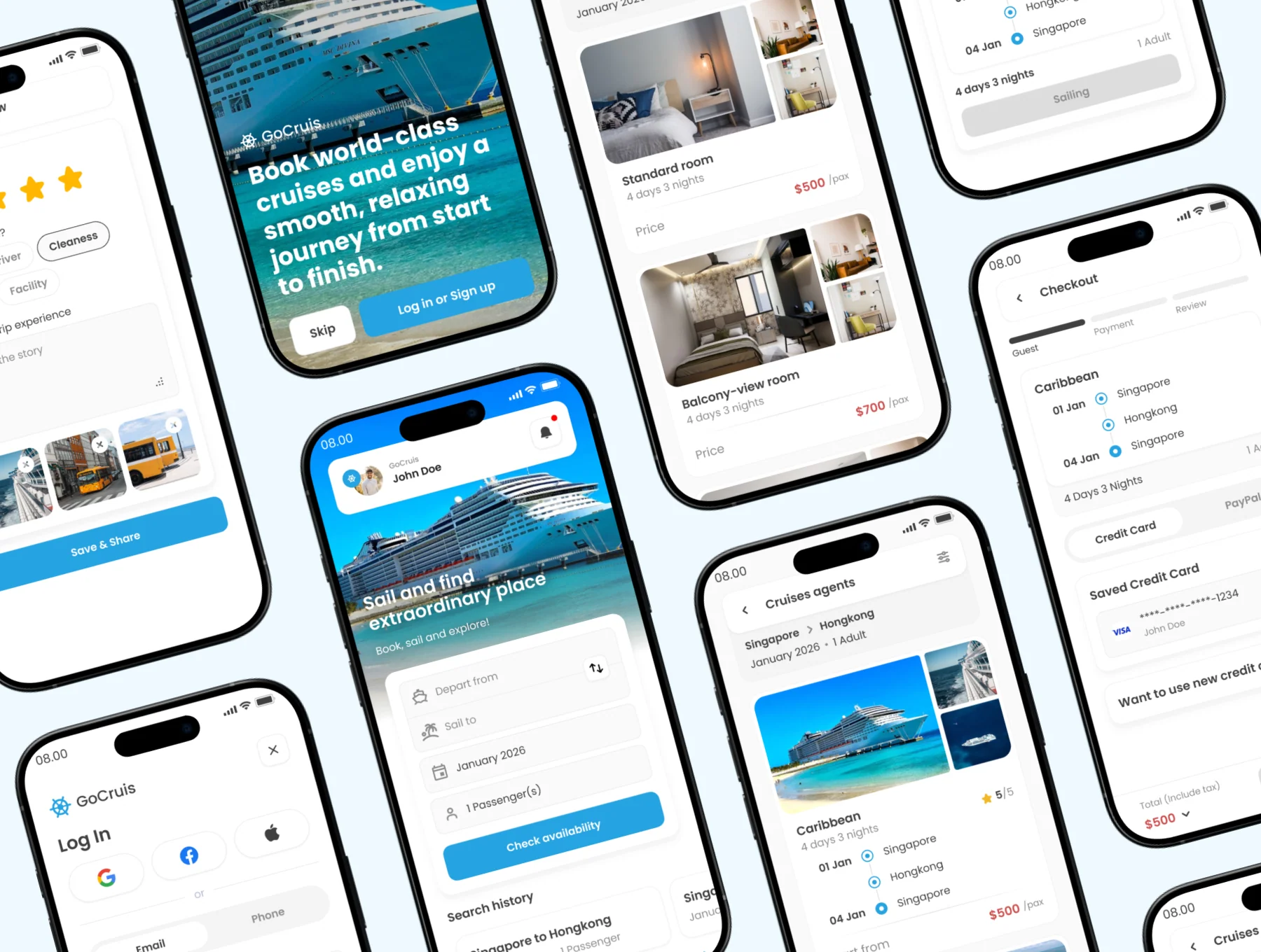 GoCruis - Cruises Ticket Booking App UI Kit 3