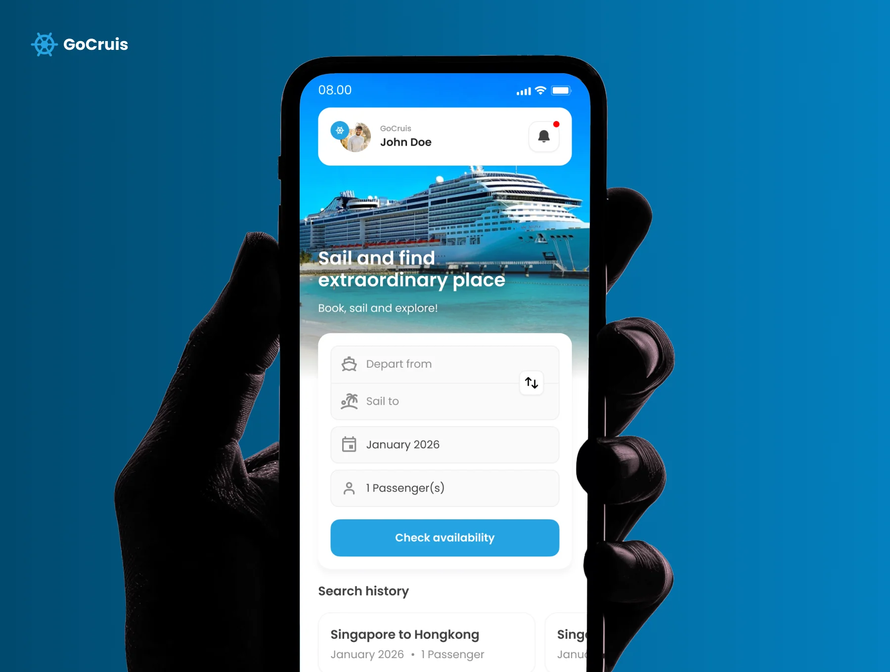 GoCruis - Cruises Ticket Booking App UI Kit 4