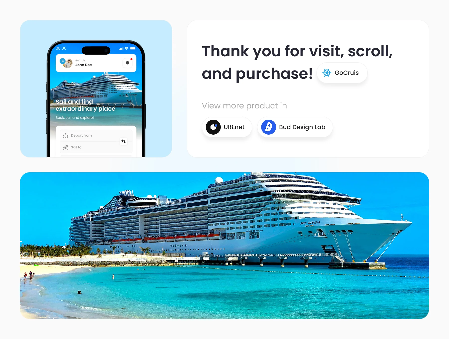 GoCruis - Cruises Ticket Booking App UI Kit 8