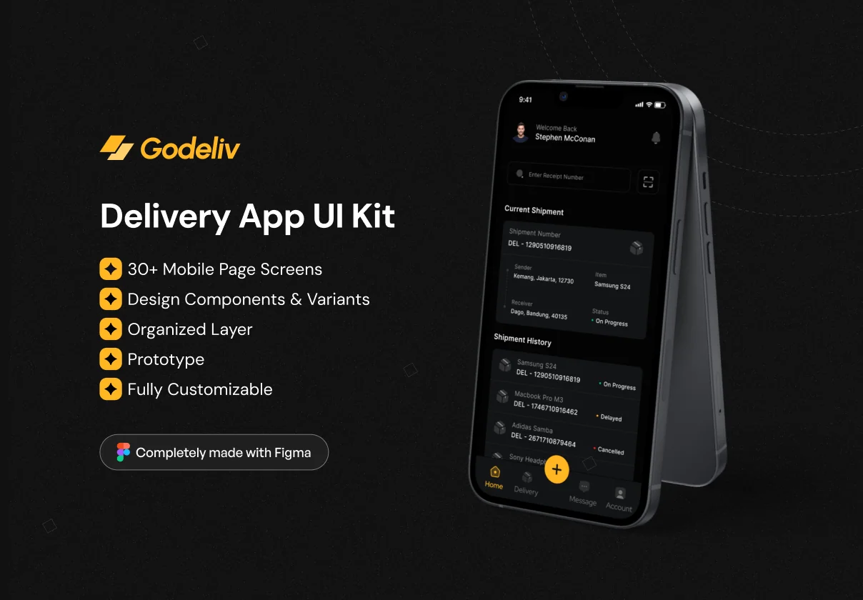 Godeliv - Delivery App UI Kit