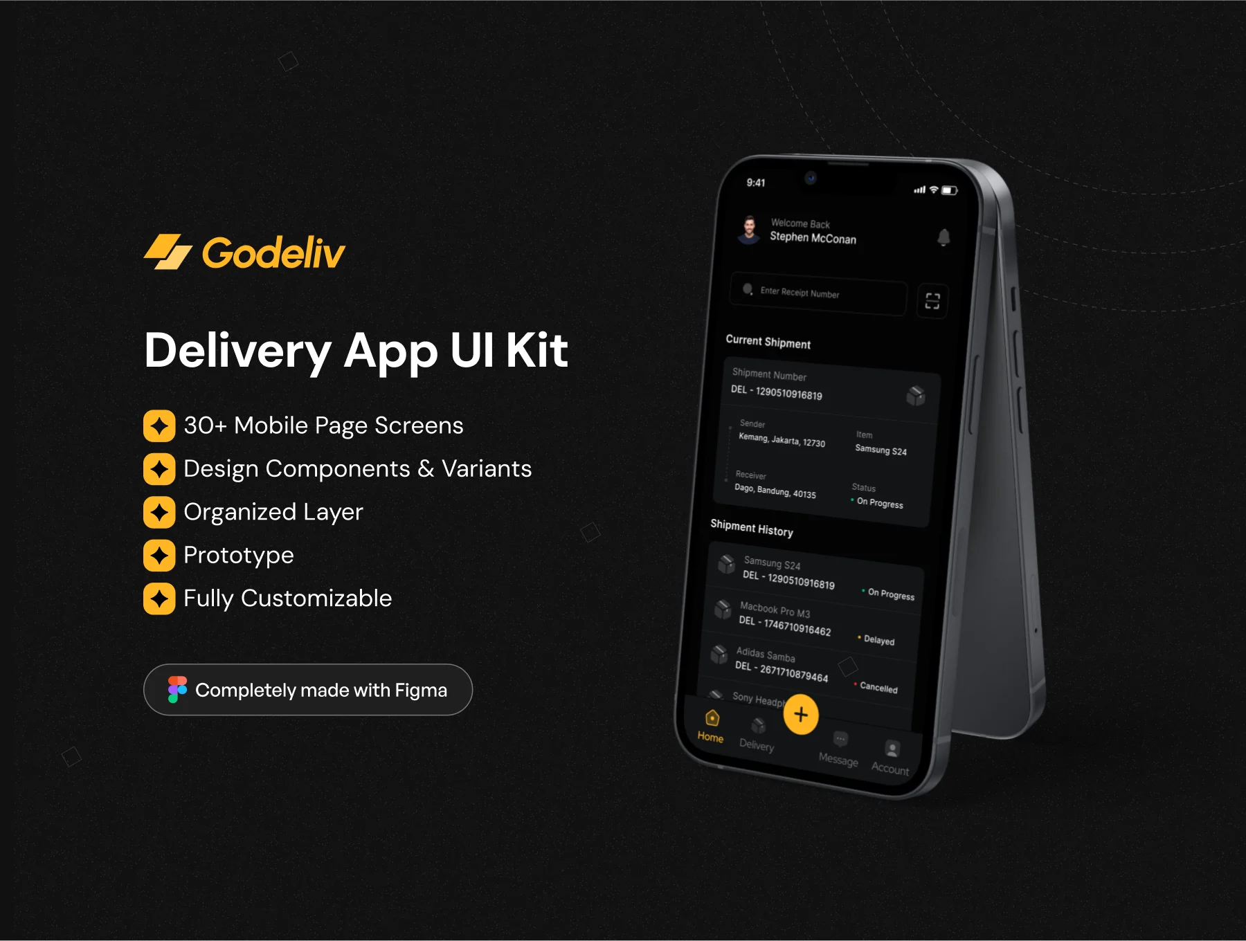 Godeliv - Delivery App UI Kit