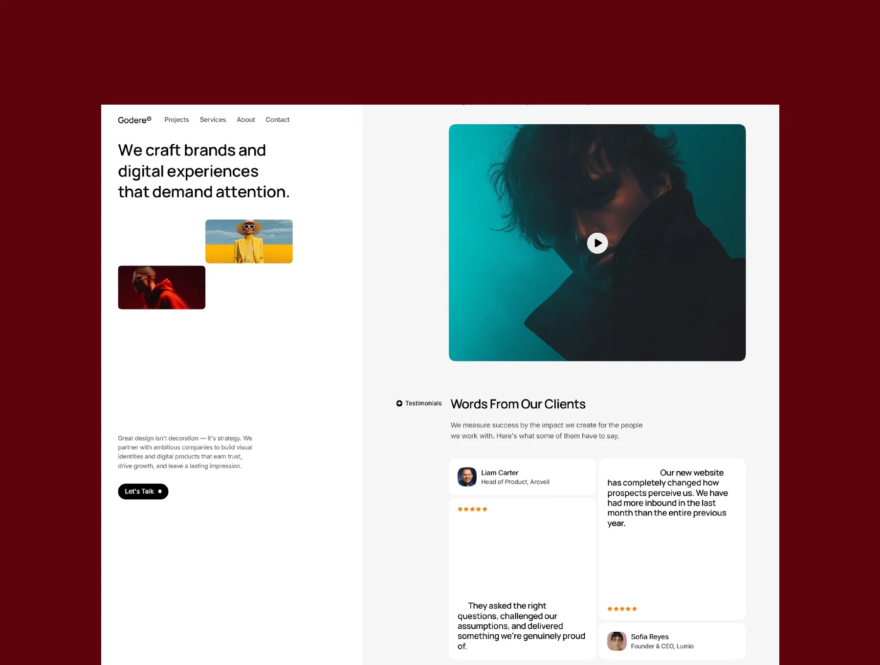 Godere® - Premium Portfolio/Agency Template 2