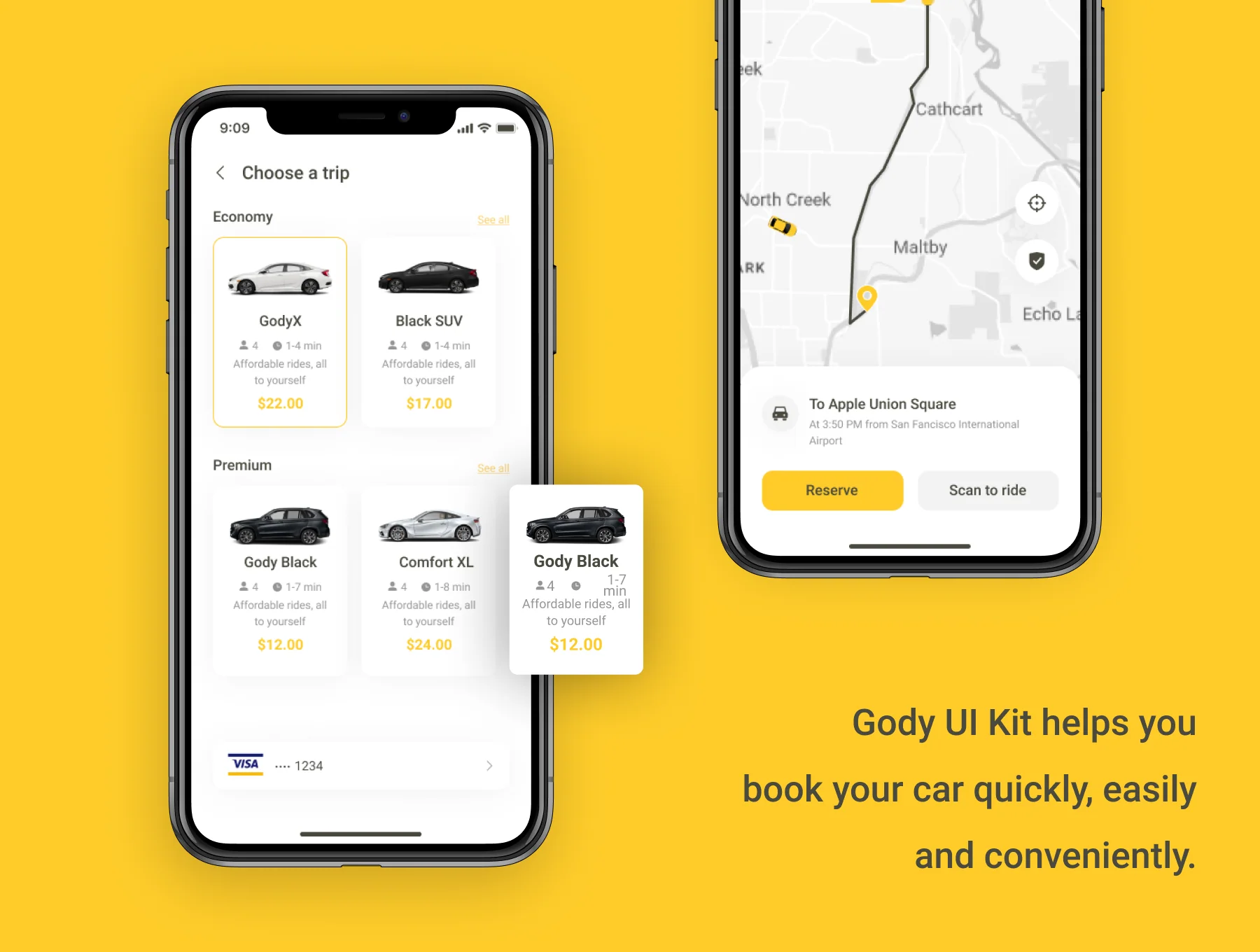 GODY - Car Booking Mobie App UI KIT 5
