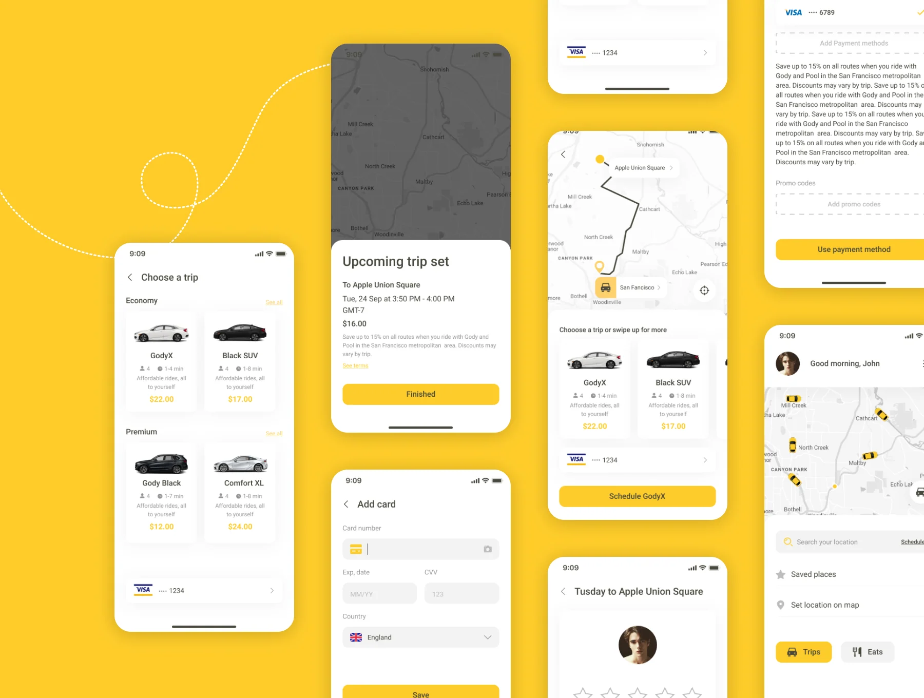 GODY - Car Booking Mobie App UI KIT 6