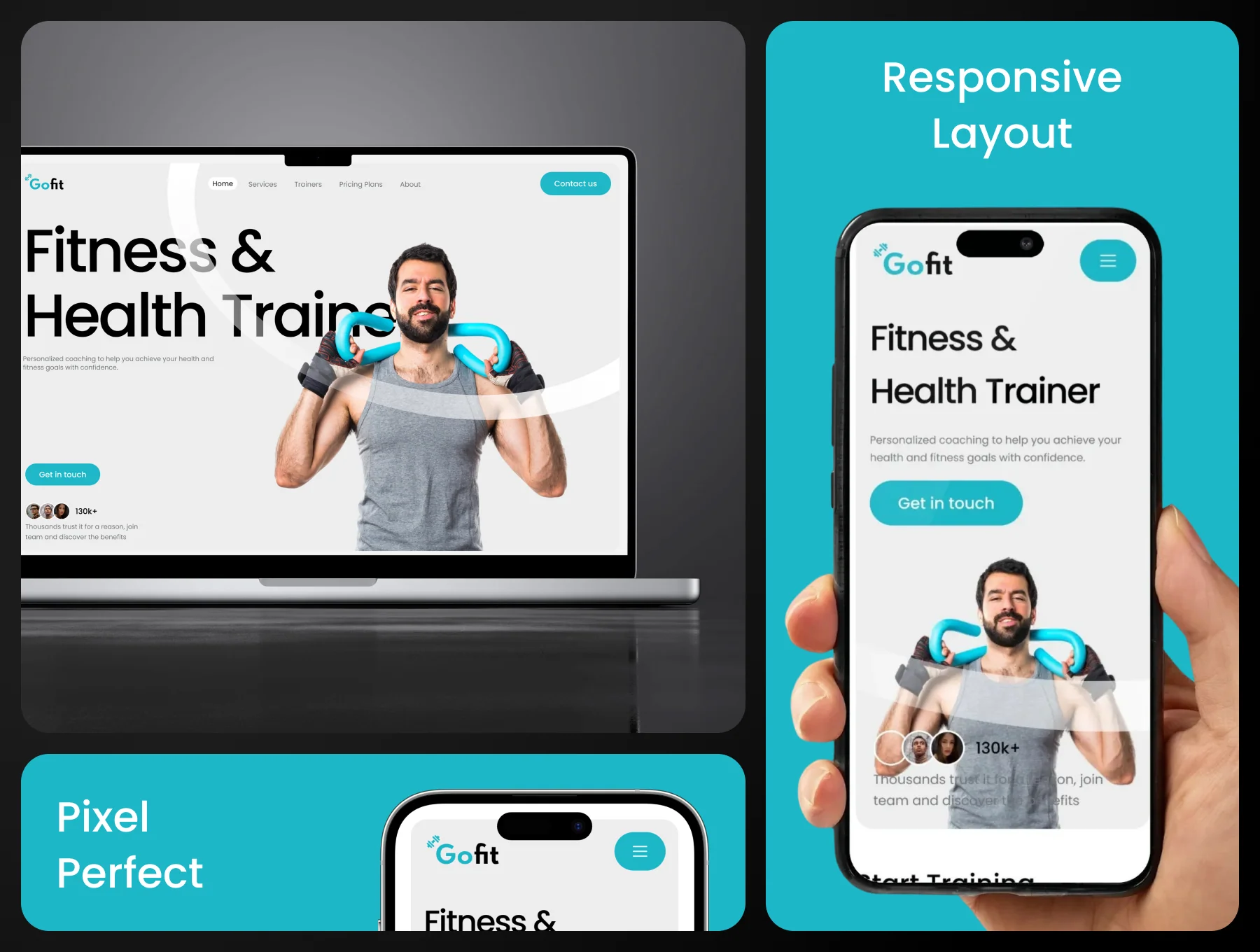 GoFit - Fitness Website UI Kit 2