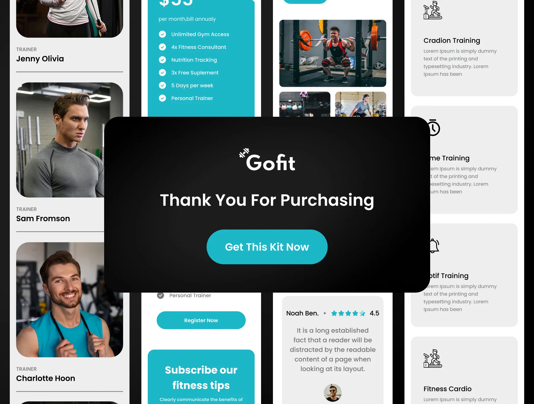 GoFit - Fitness Website UI Kit 6