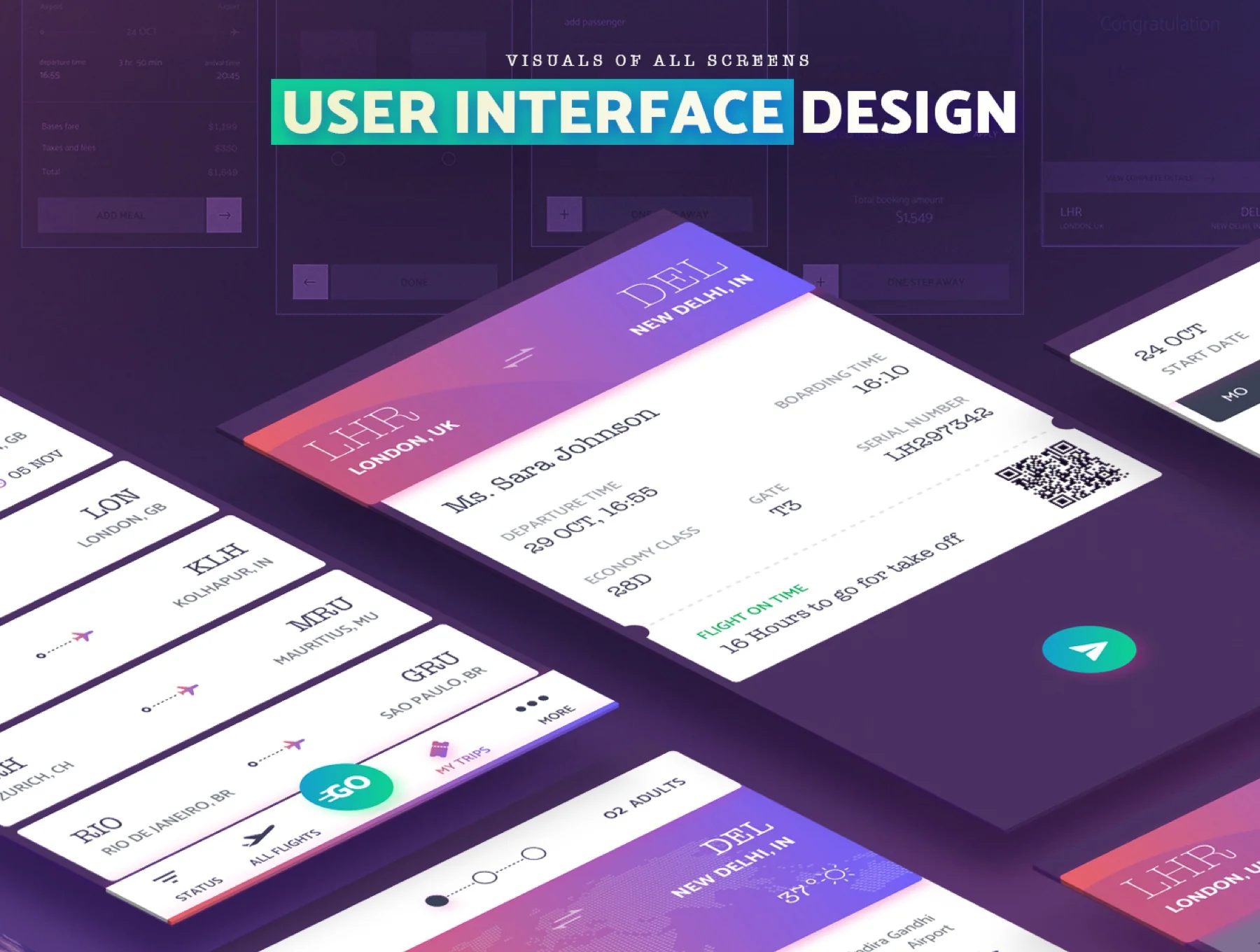 GoFlight Mobile App - UI kit 3