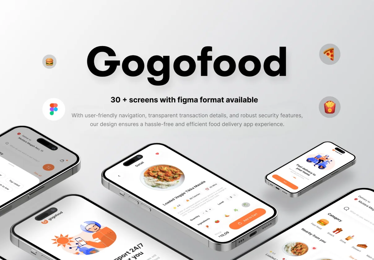 Gogofood - Food Delivery UI Kit Mobile