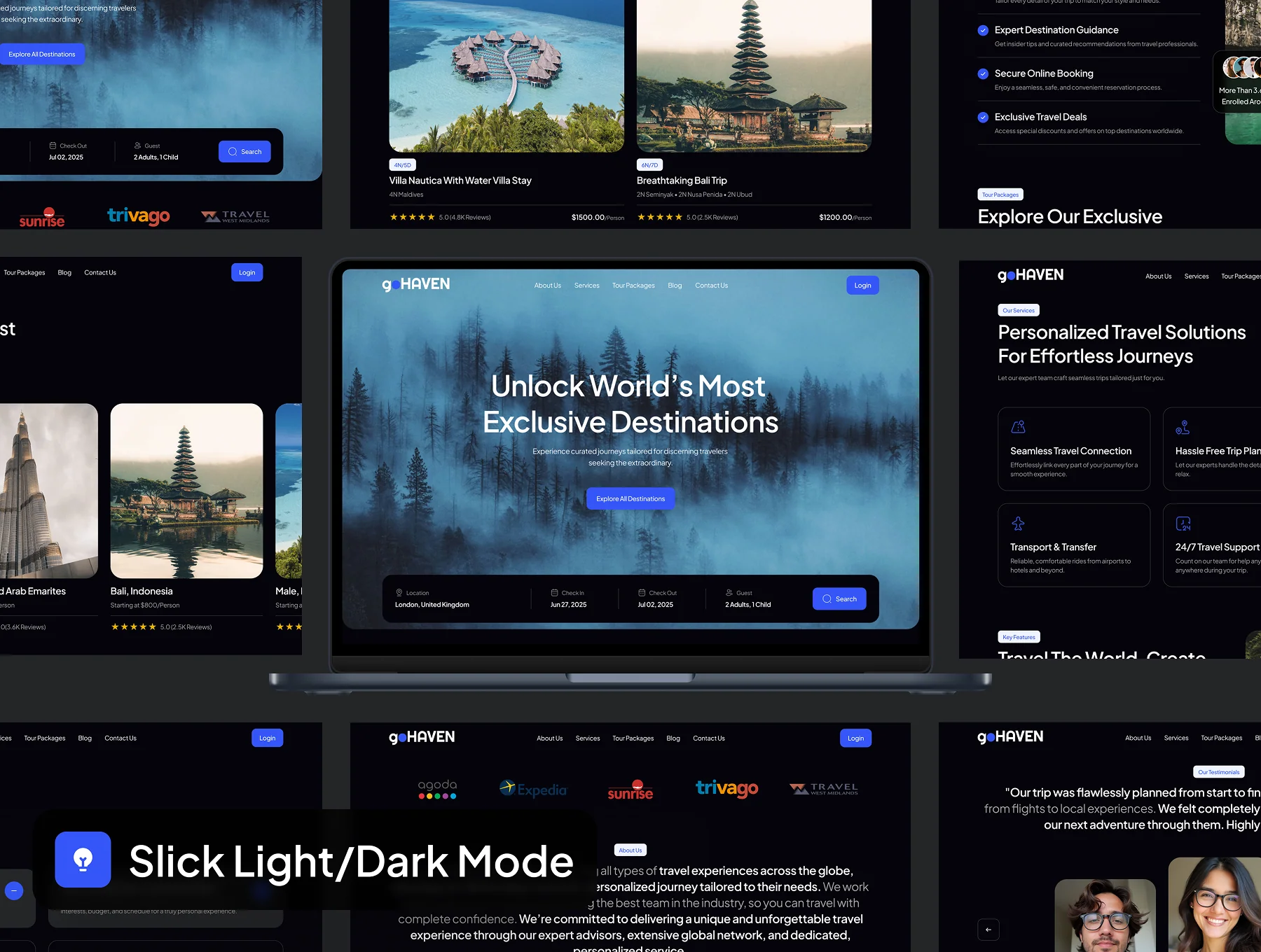 goHAVEN - Travel Agency Website UI Kit 4