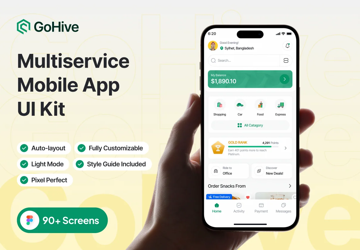 GoHive - Multiservice App UI KIT