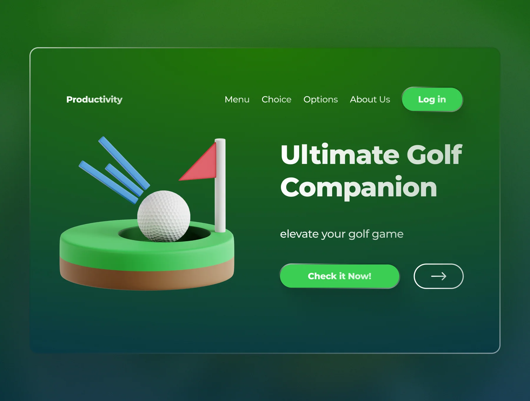 Golf Sport 3D Icon Set 5