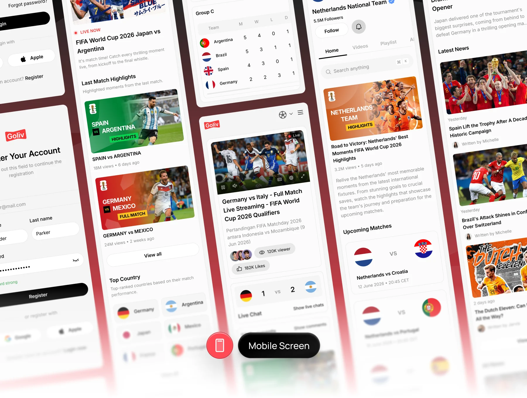 Goliv - Sport TV Web App Kit 4