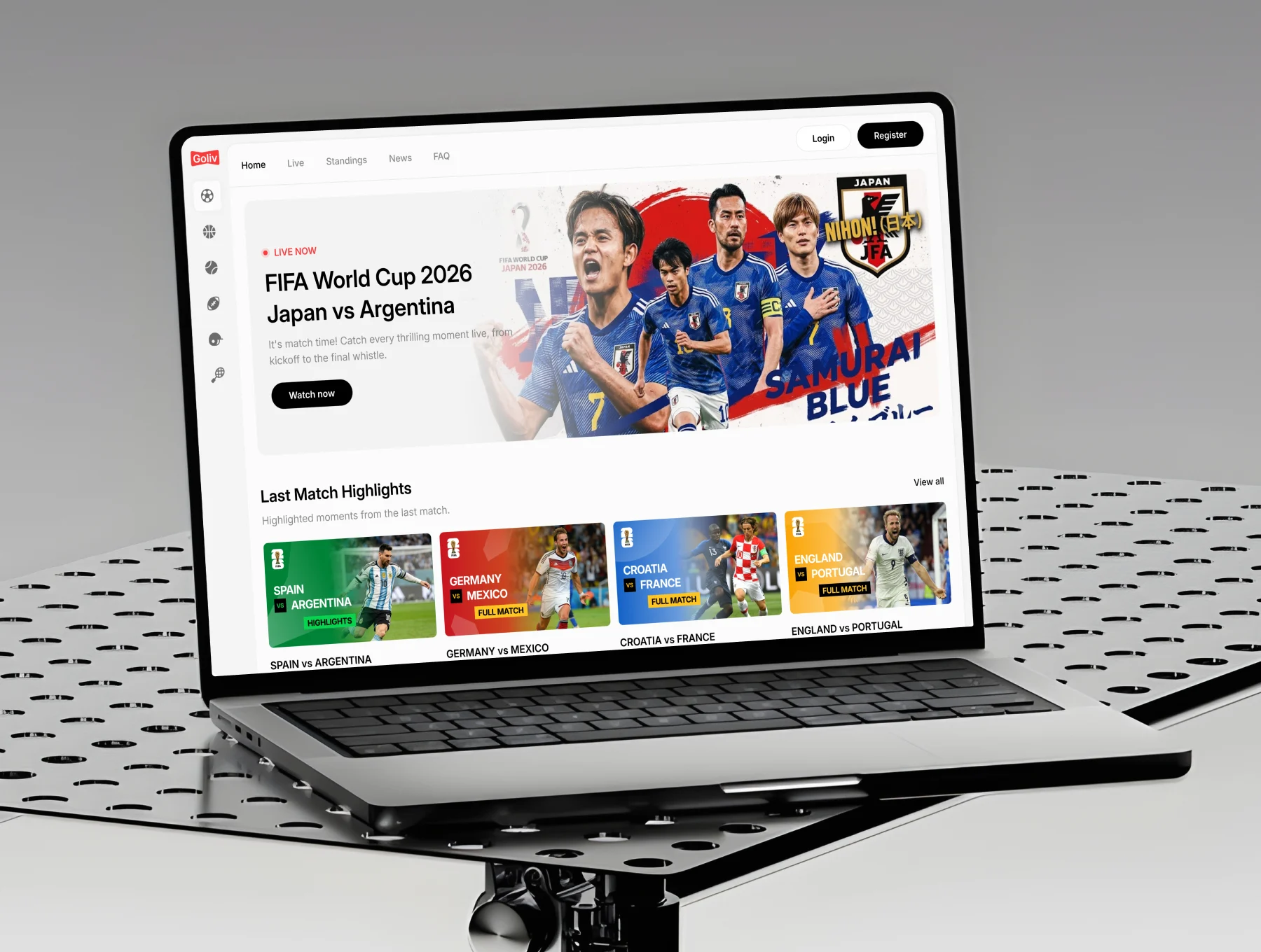 Goliv - Sport TV Web App Kit 7