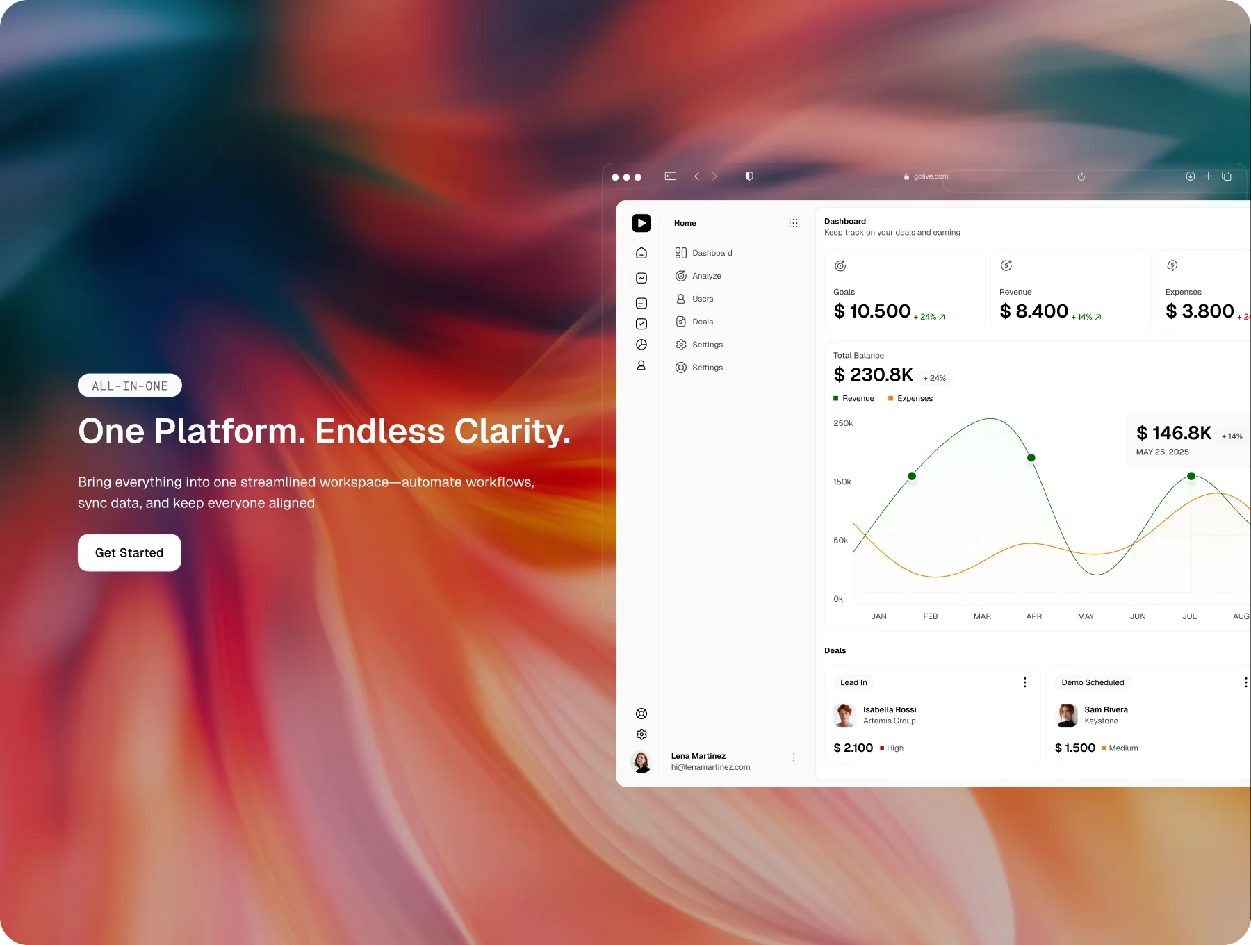 GoLive - SaaS & Startups Figma Template