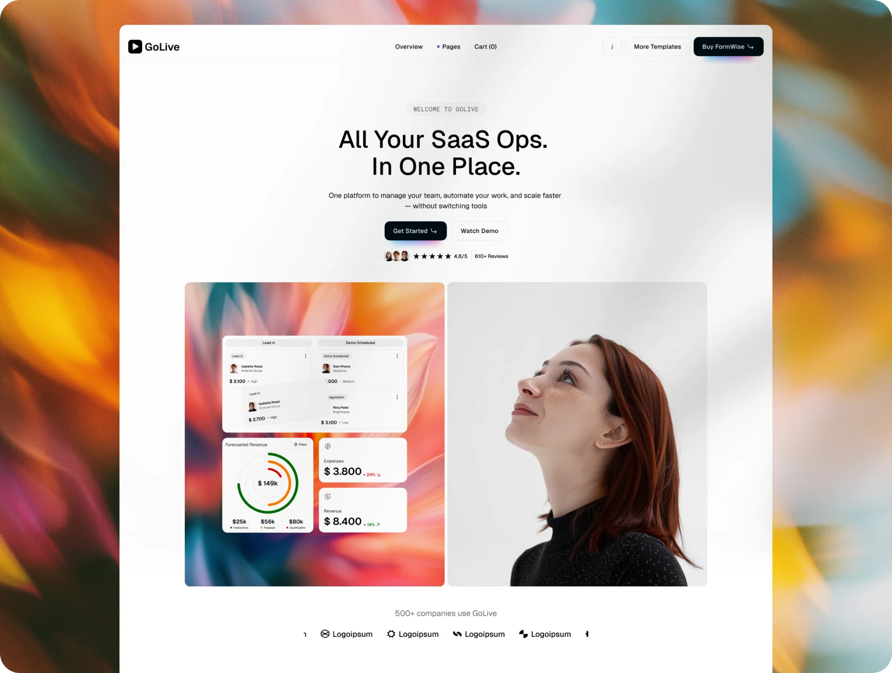 GoLive - SaaS & Startups Figma Template 5