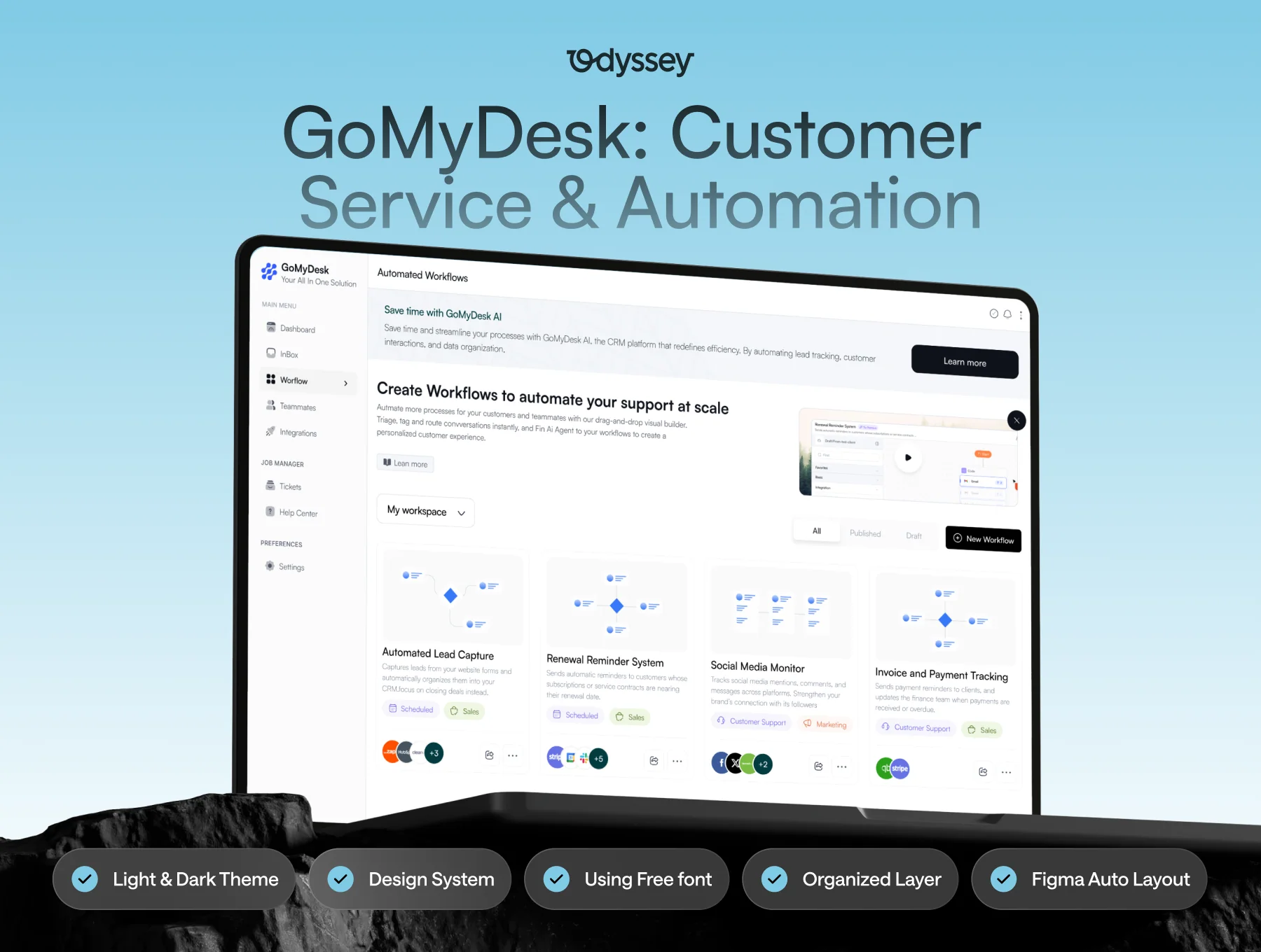 GoMyDesk: Customer Service & Automation UI Kit