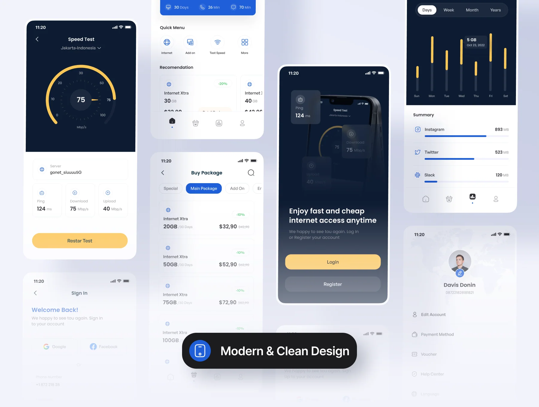 GoNet - Internet Provider App UI Kit 5