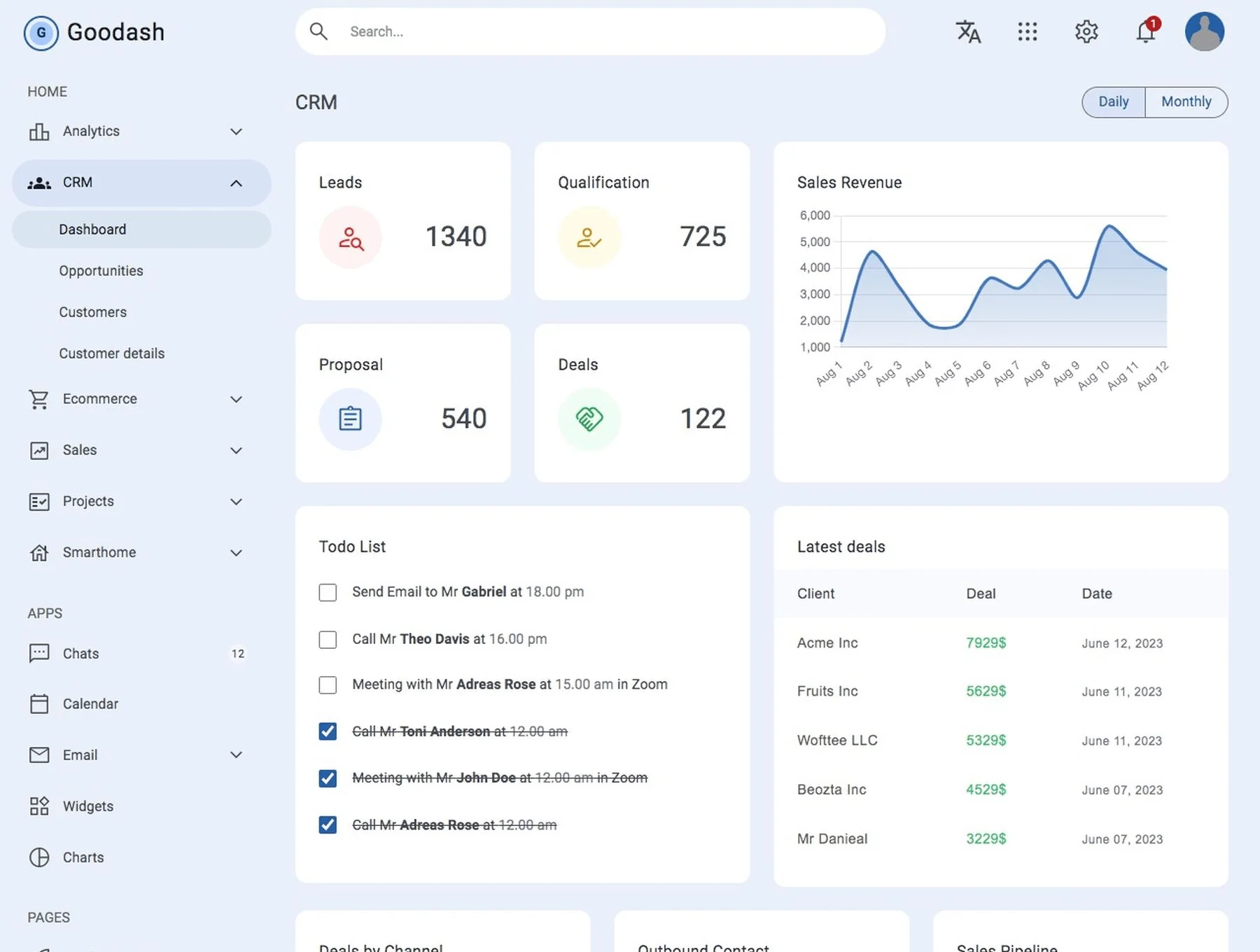 Goodash - Tailwind Css Dashboard Template 6