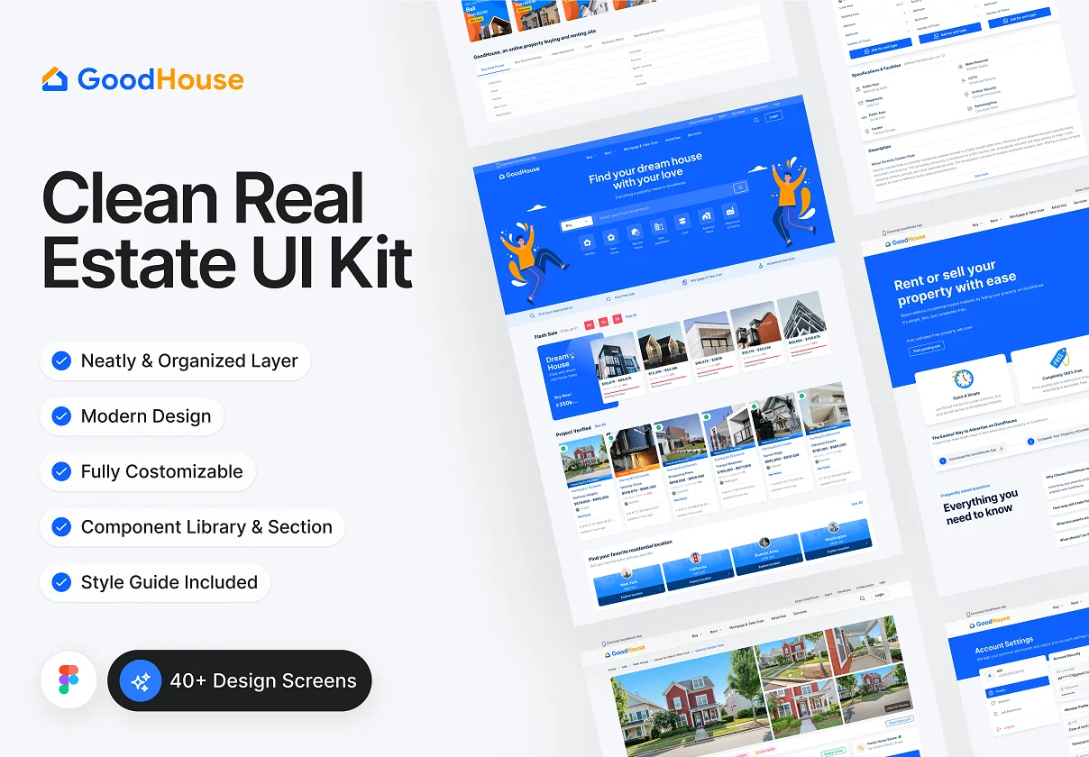 GoodHouse - Real Estate Website UI Kit