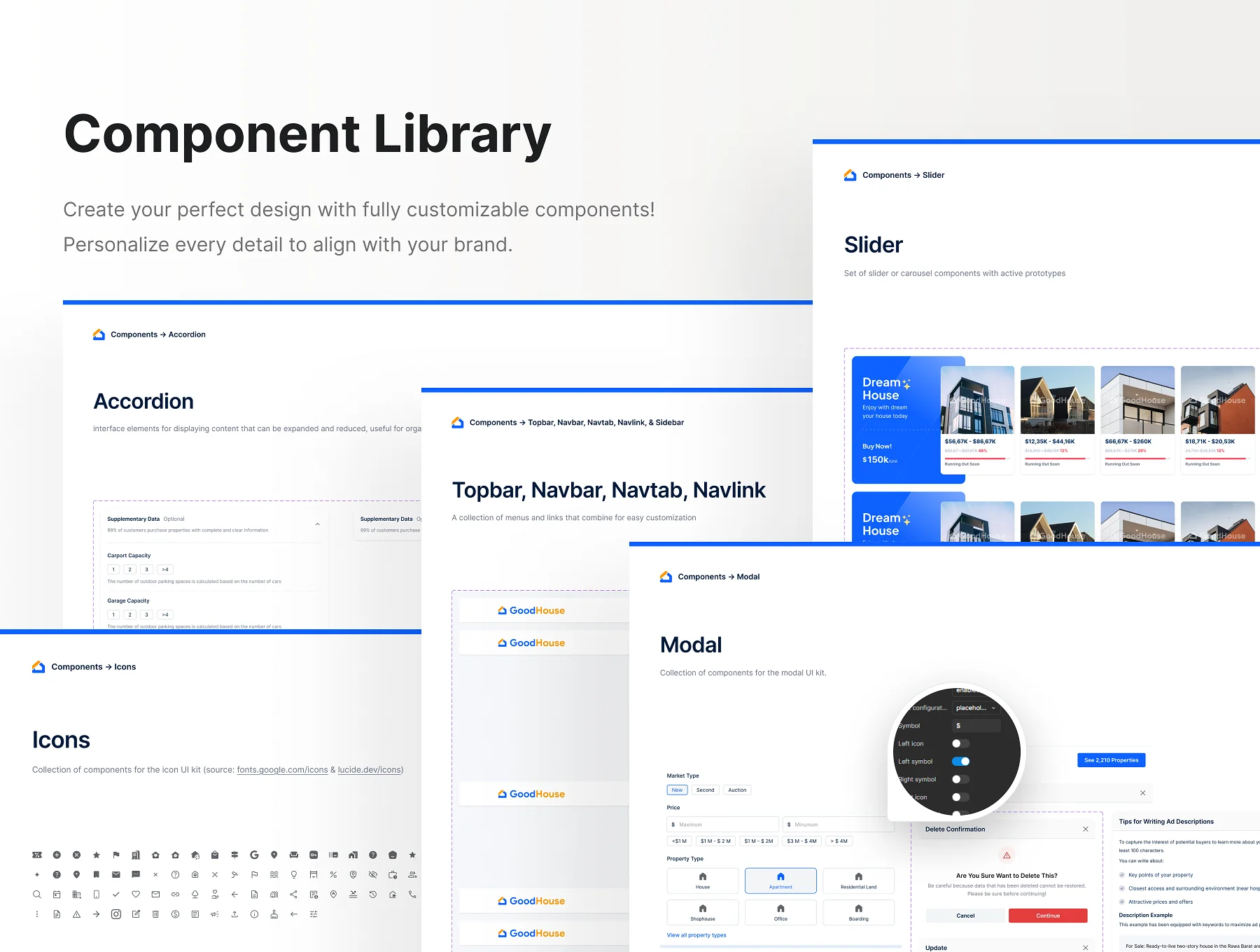 GoodHouse - Real Estate Website UI Kit 4