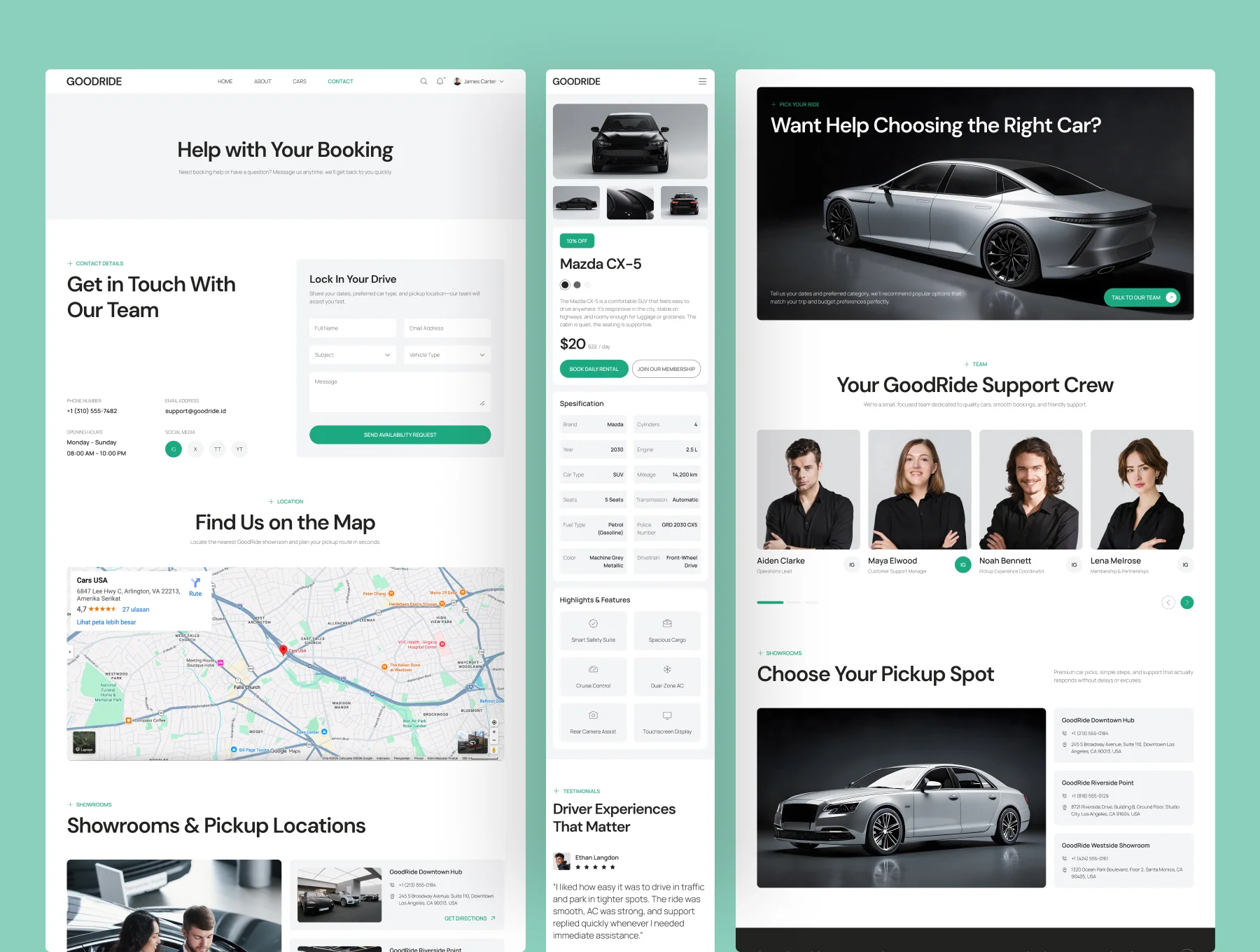 GoodRide - Car Rental Website UI Figma Template 5