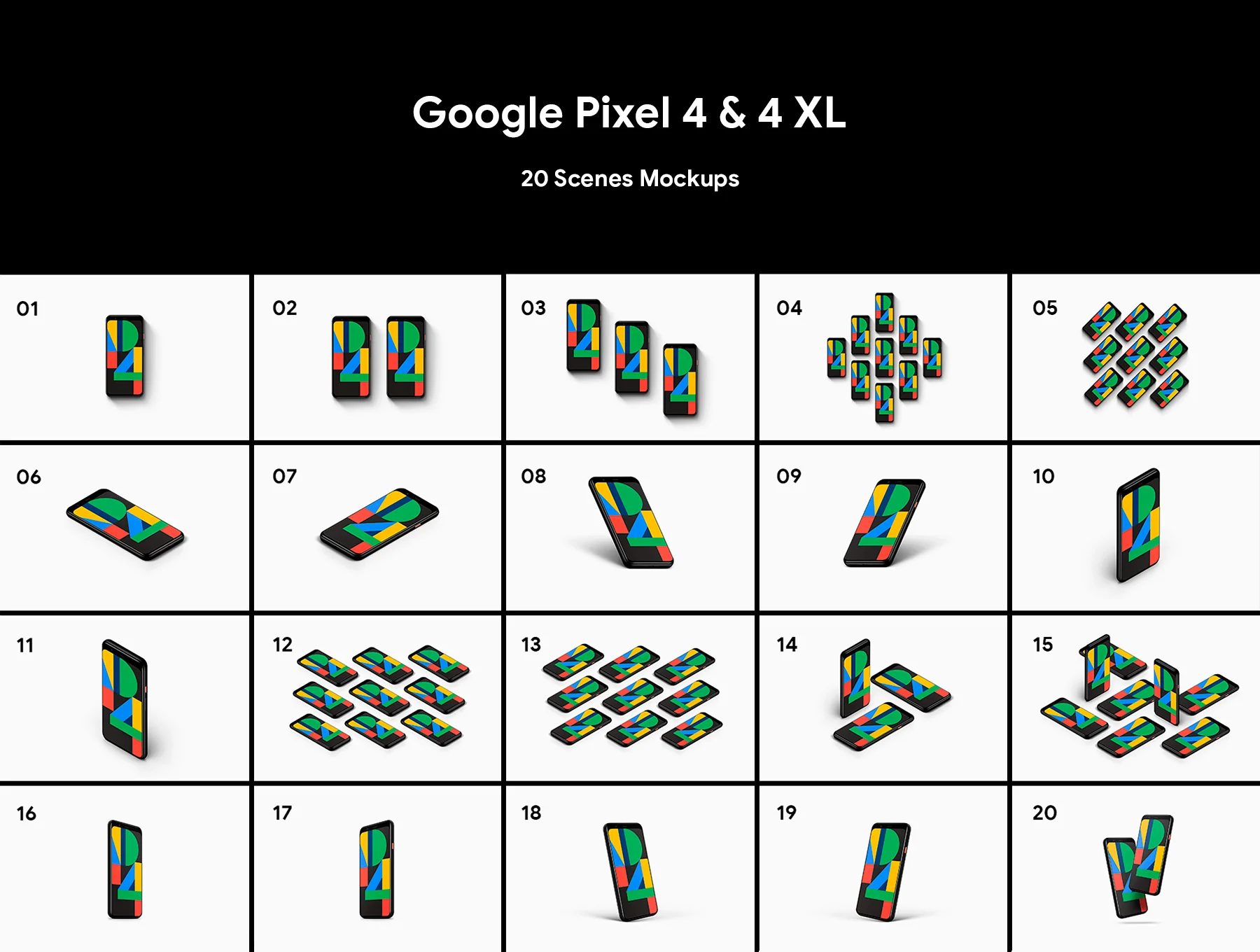 Google Pixel 4 - 20 Mockups 2