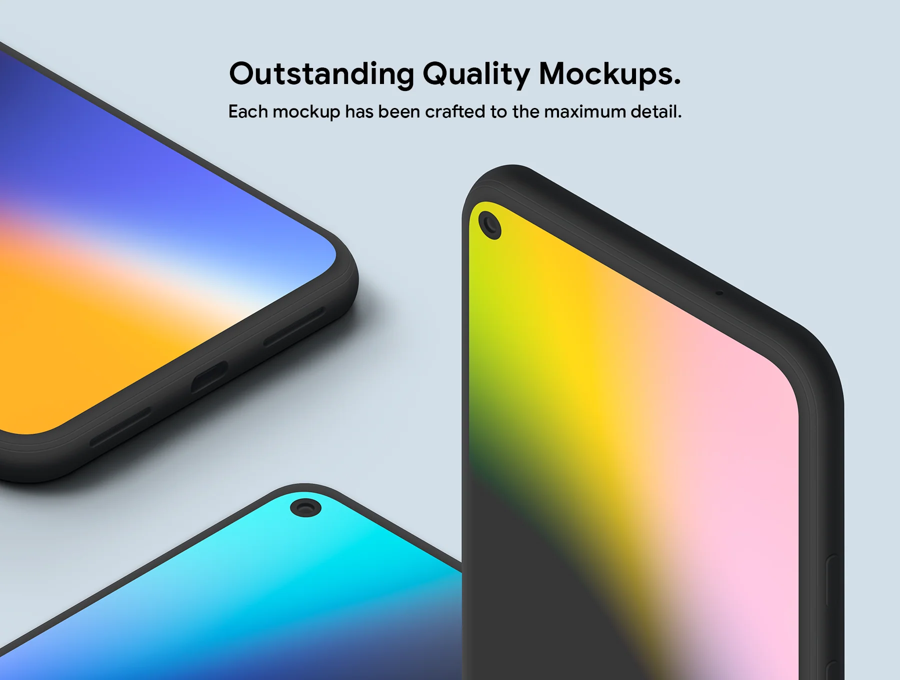 Google Pixel 5 - 20 Clay Mockups 4