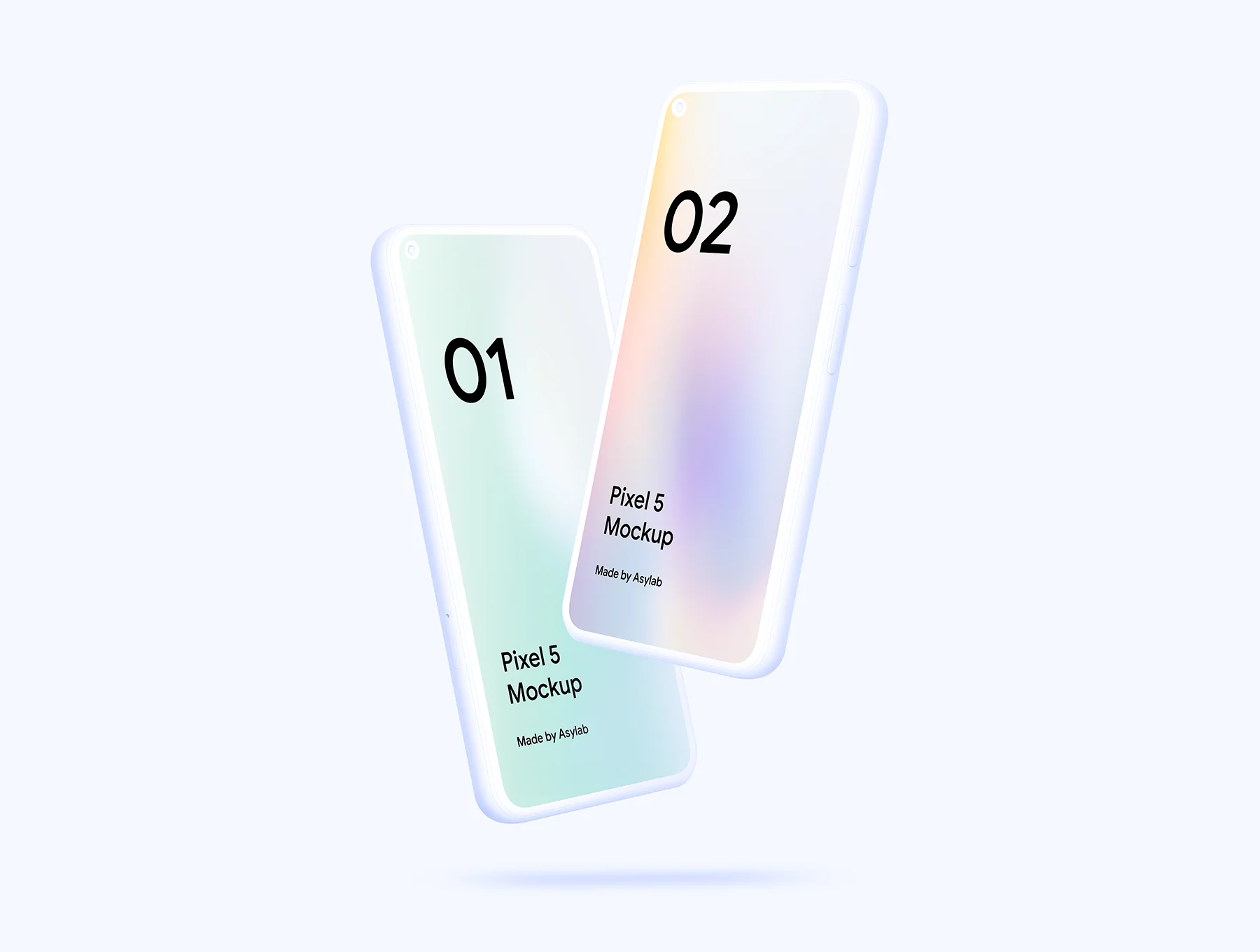 Google Pixel 5 - 20 Clay Mockups 8