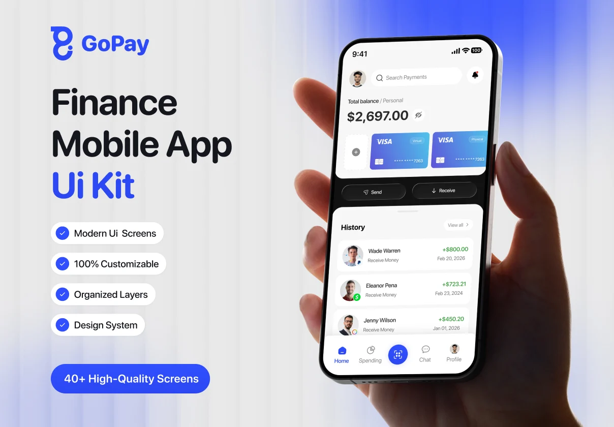 GoPay Banking - Finance Mobile App - UI KIT