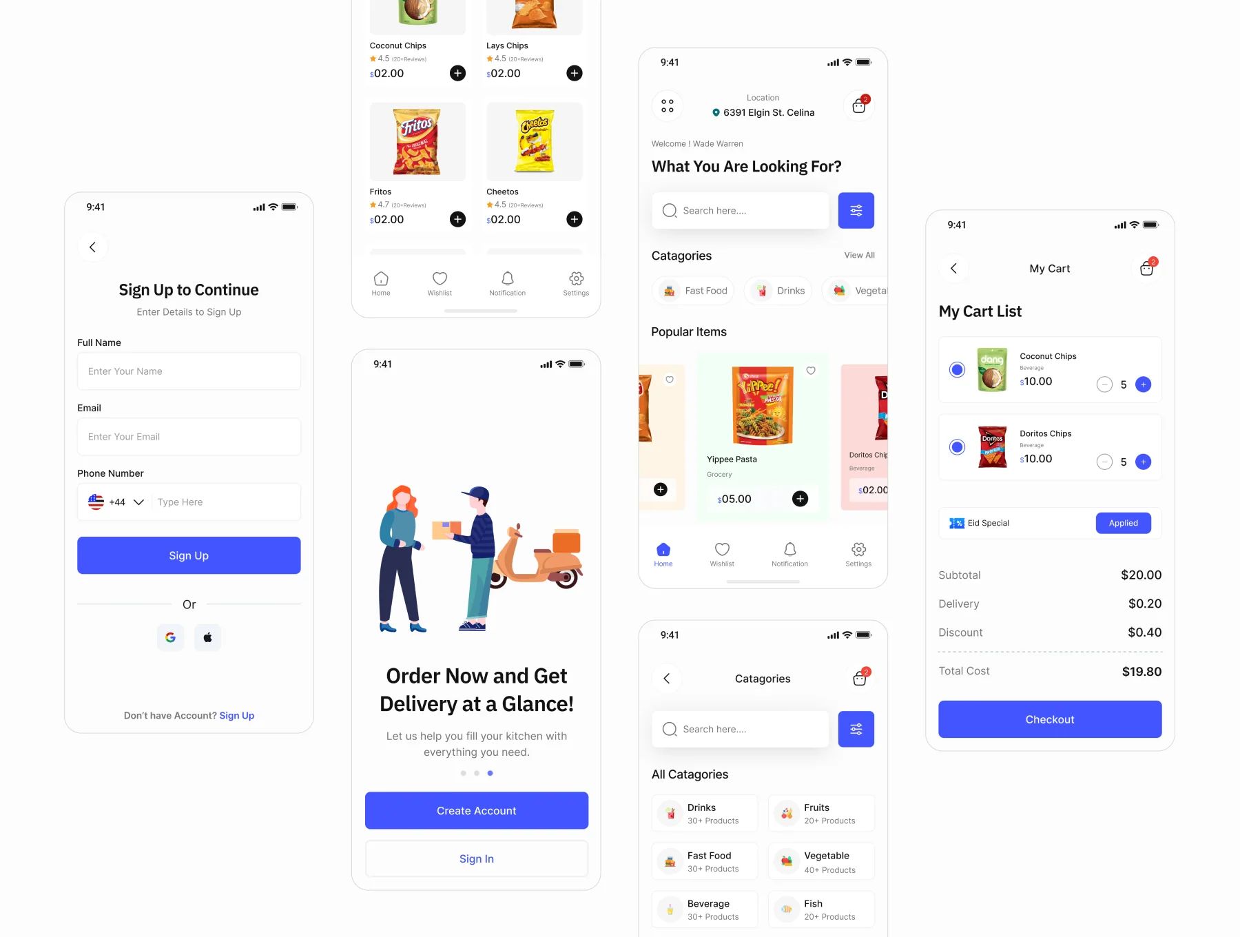 Gorcery Hut - Grocery Store App UI Kit 2