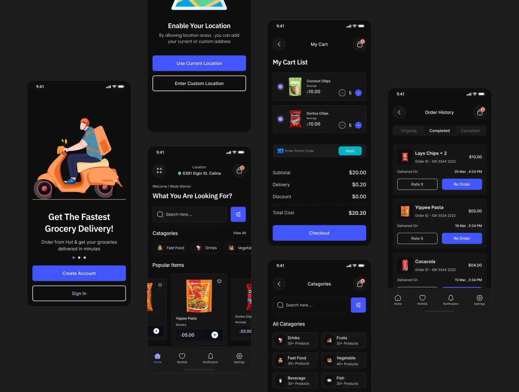 Gorcery Hut - Grocery Store App UI Kit 6