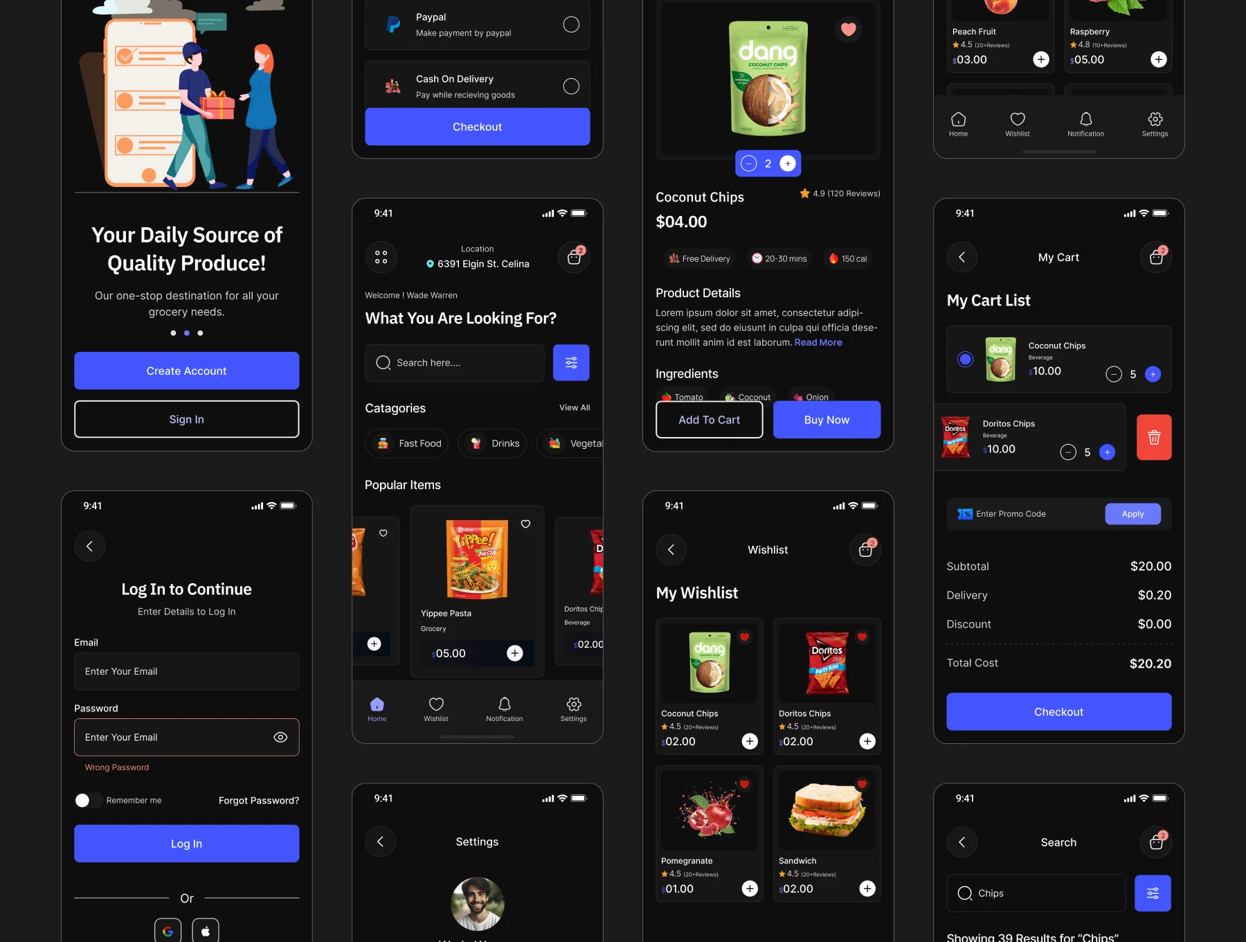 Gorcery Hut - Grocery Store App UI Kit 8
