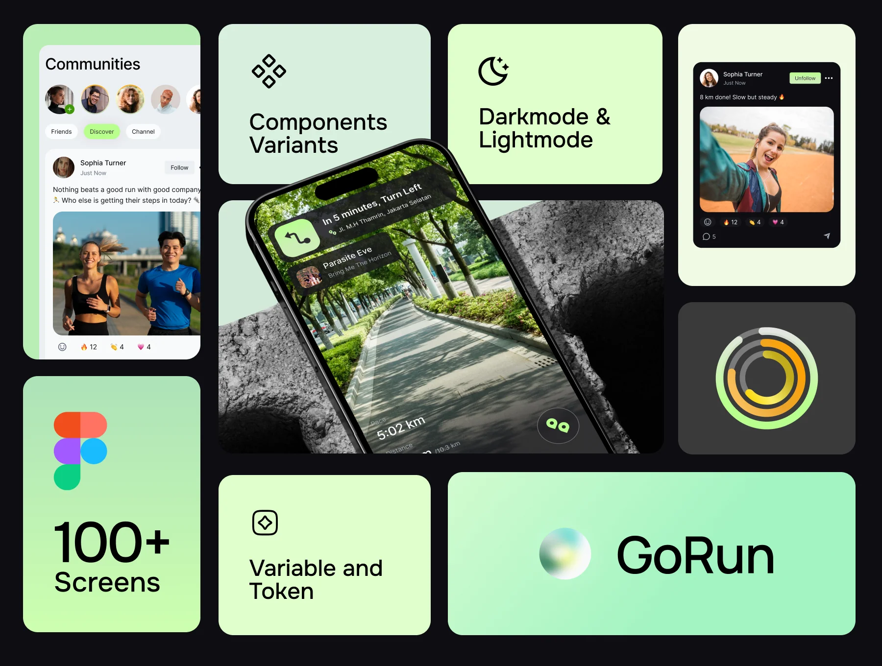 GoRun - Fitness & Running Mobile App UI KIT 2