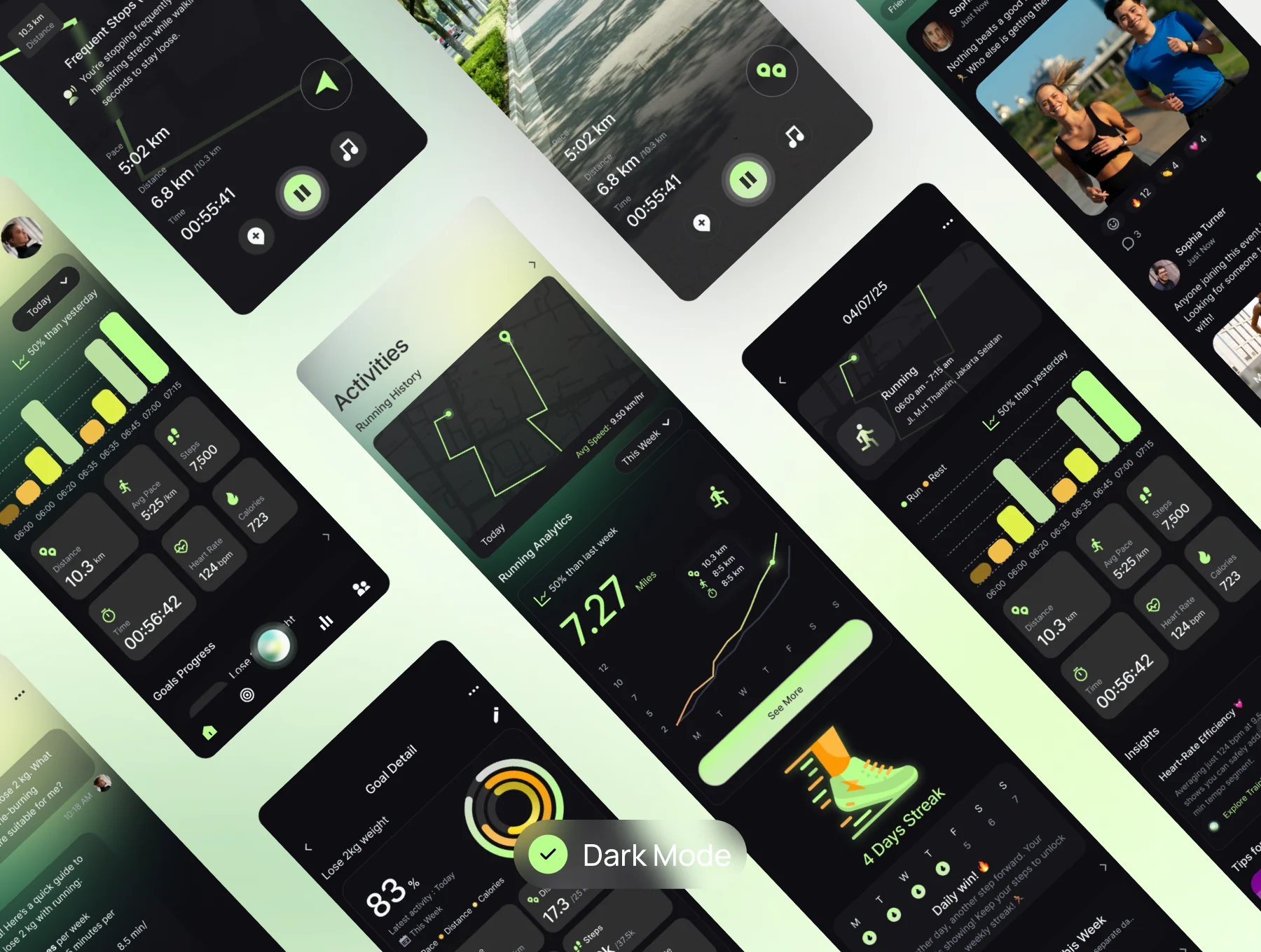 GoRun - Fitness & Running Mobile App UI KIT 6