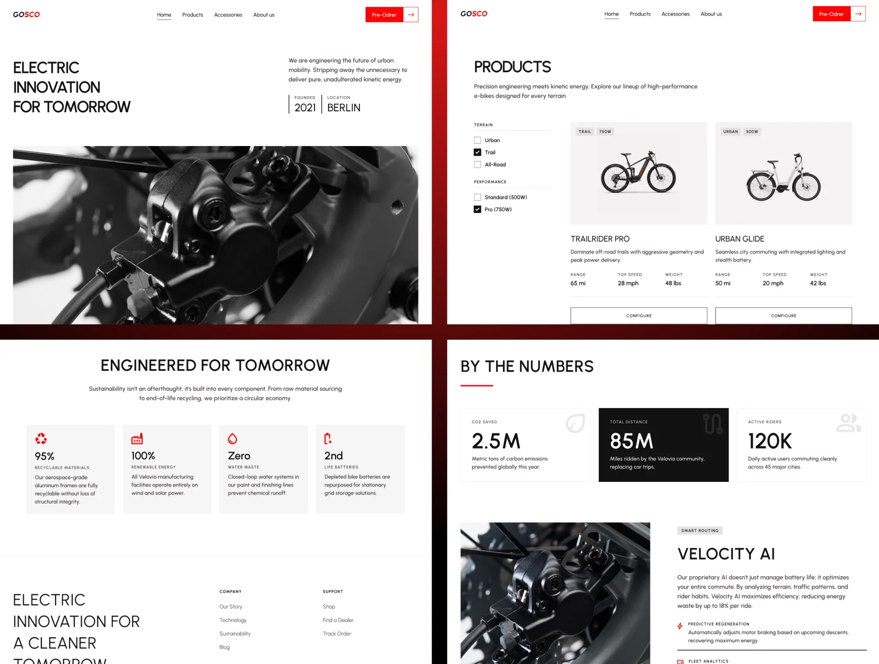 GOSCO - Electric Bike Website Template 4