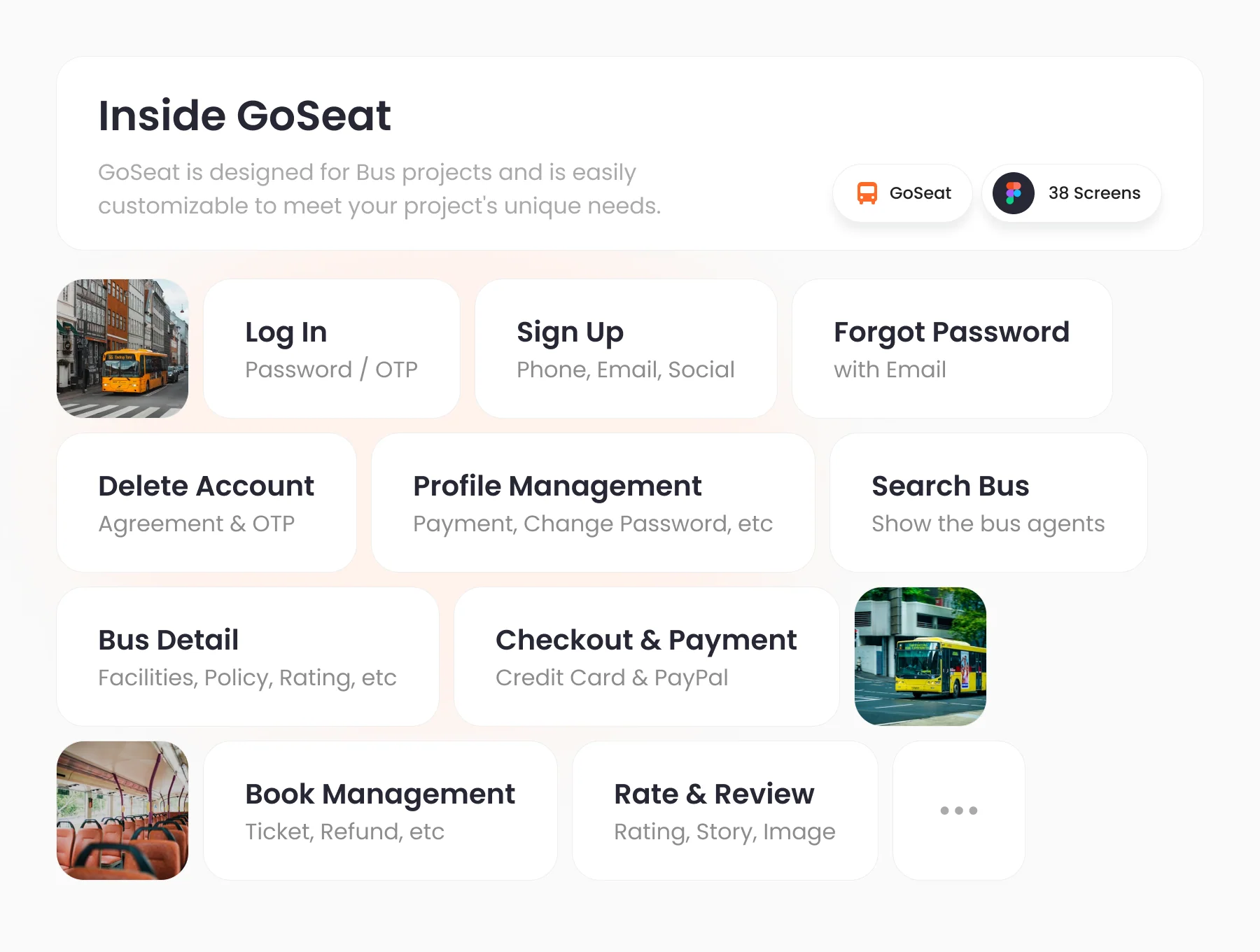 GoSeat - Bus Ticket Booking App UI Kit 5