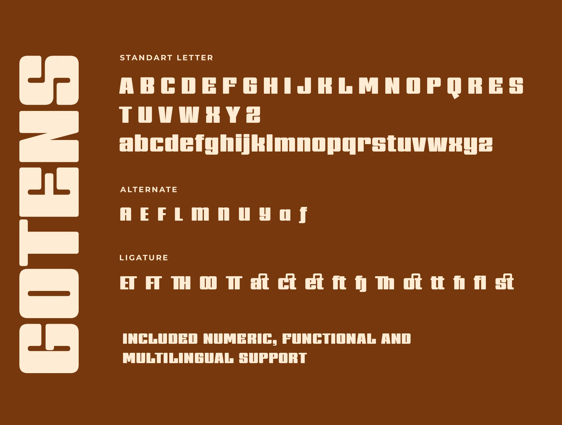 Gotens Bold Condensed Display Font 8