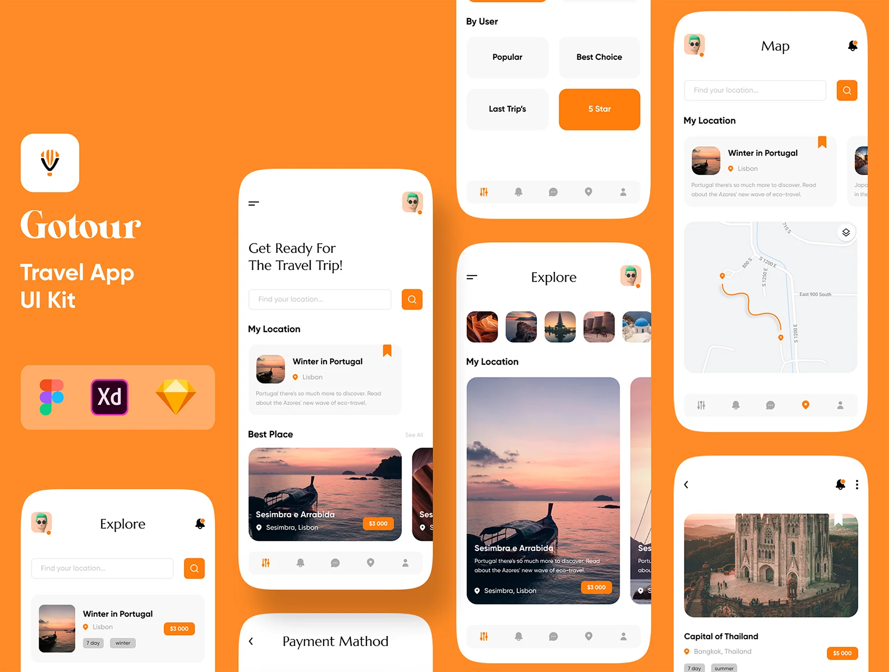 Gotour - Travel app design