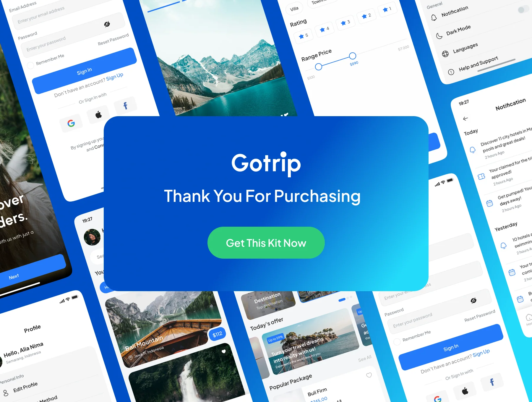Gotrip - Travel & Hotel Mobile App UI Kit 6