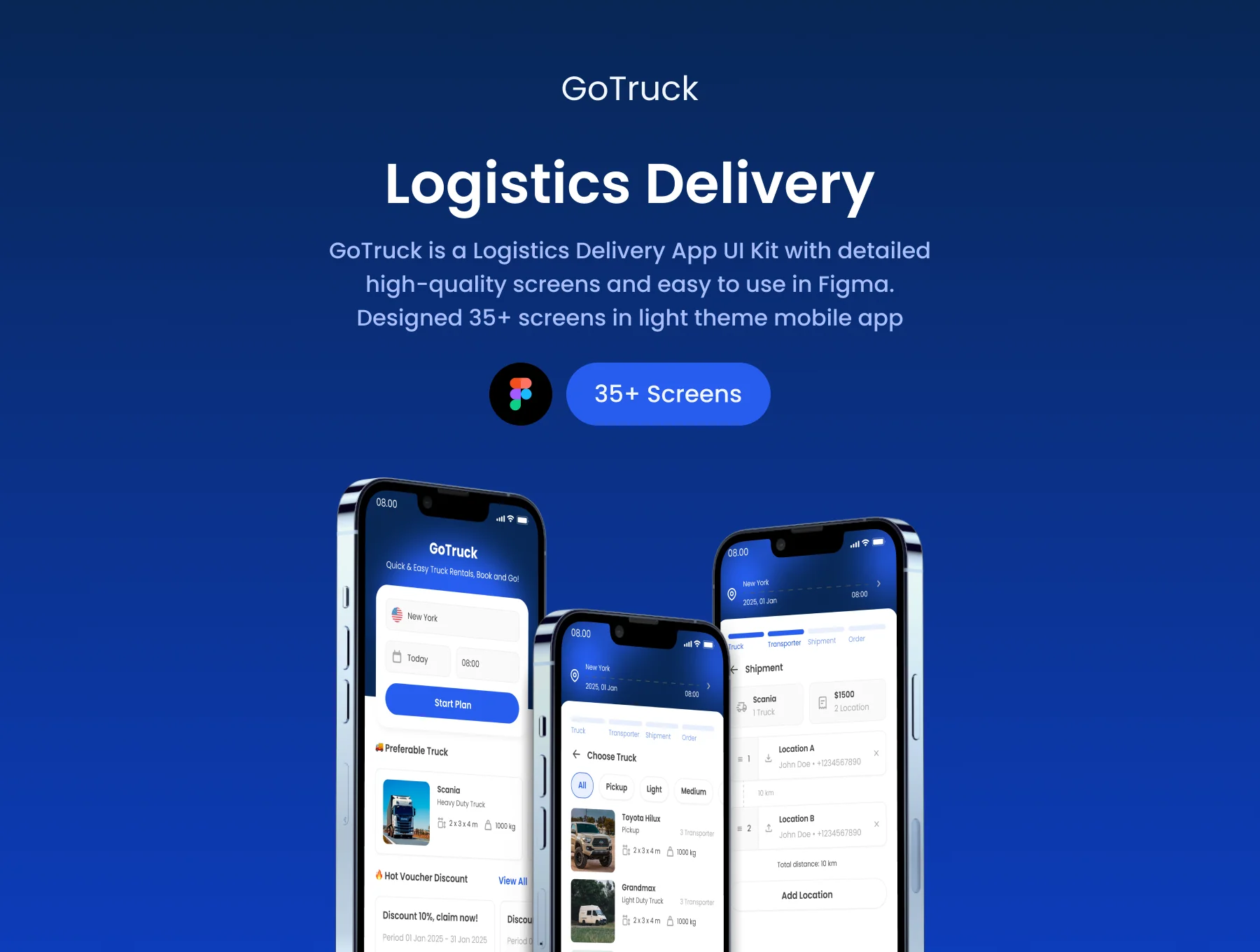 GoTruck - Logistics Delivery App UI Kit